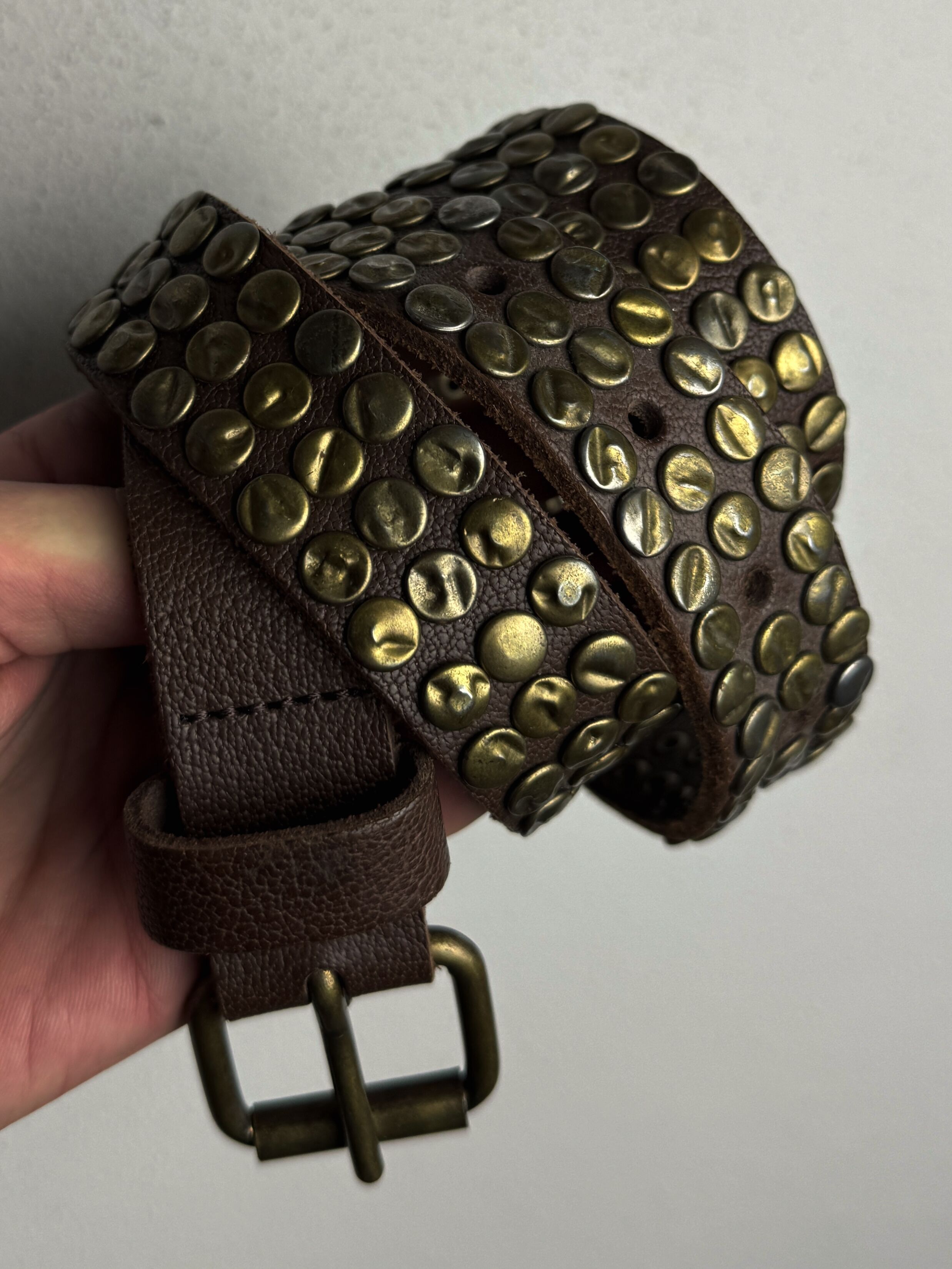 Hysteric Glamour Y2K Heavy Studded Leather Belt Punk Grunge Rockstar Size ONE SIZE - 2 Thumbnail