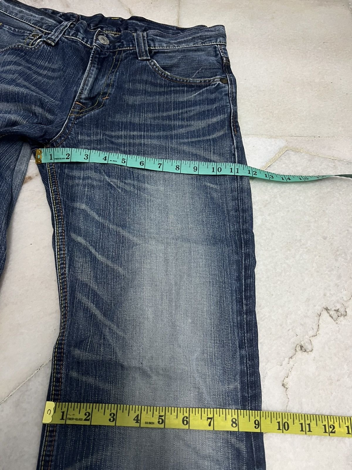 Edwin × Japanese Brand VTG EDWIN DISTRESSED FLARE JEANS VERY RARE Size US 32 / EU 48 - 15 Thumbnail