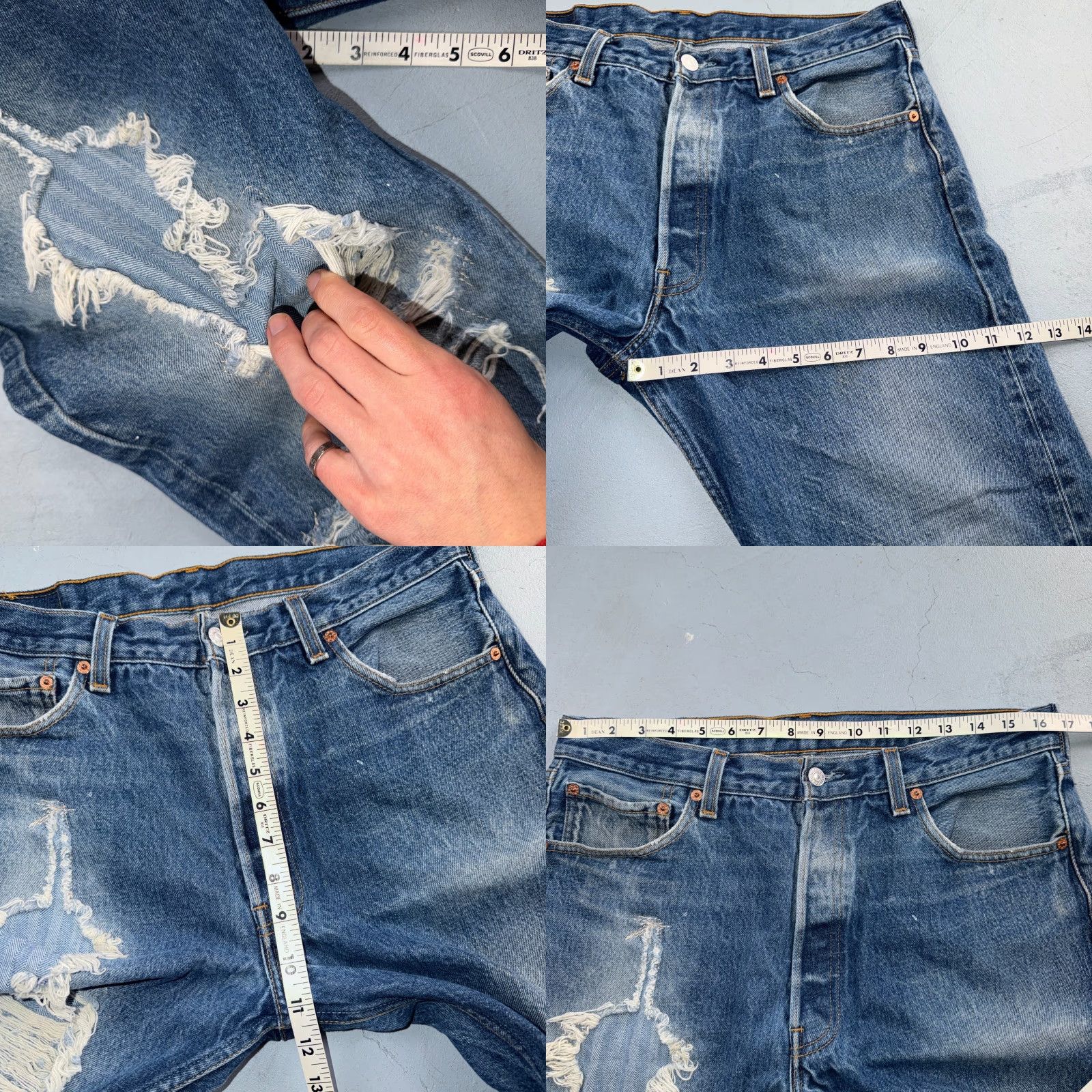 Levi's VINTAGE Levi's 501 Jeans Blue 90s USA Straight Leg 35x36 Men?s Regular 5-Pocket Denim Blue Size US 35 - 8 Thumbnail