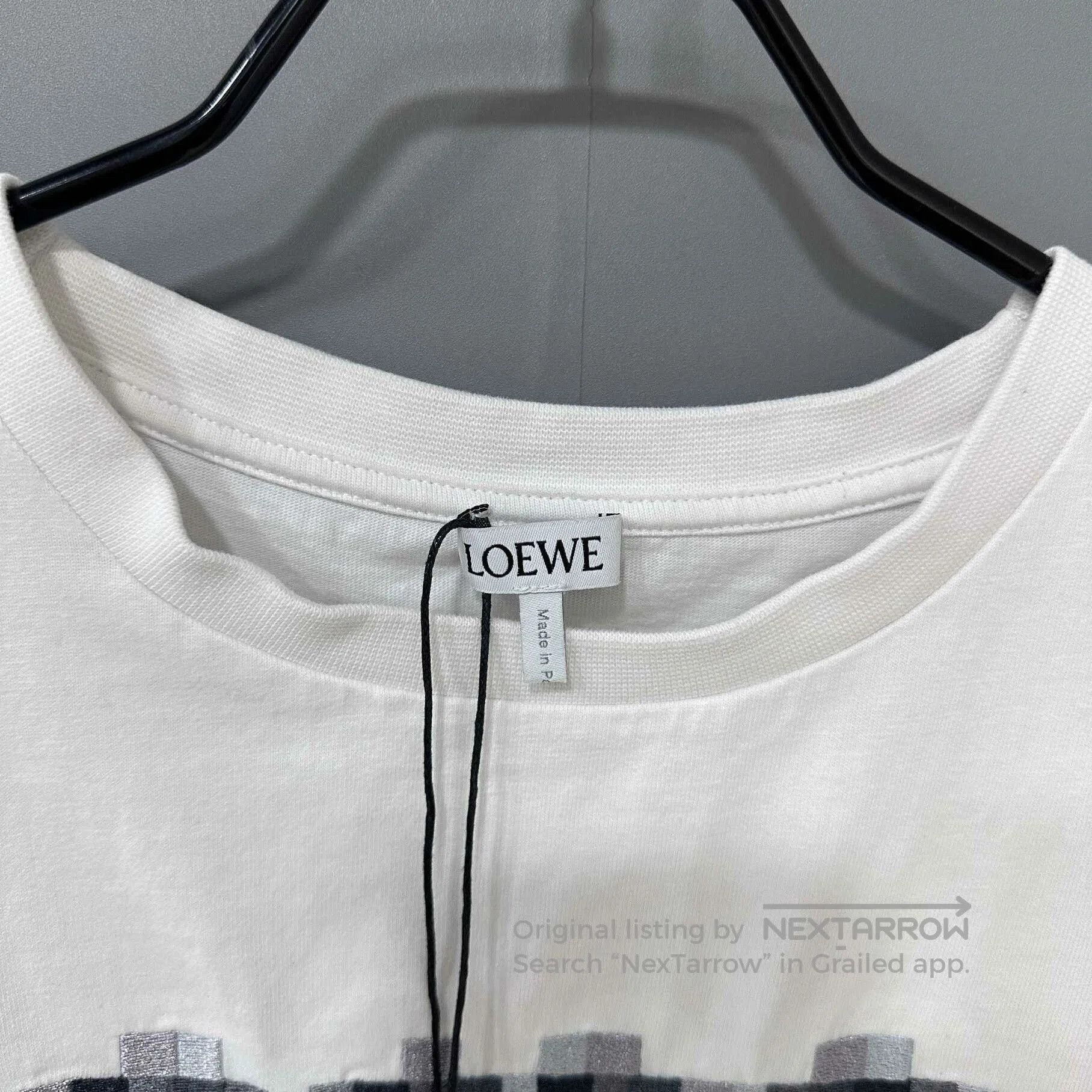 Loewe LOEWE White Mosaic Embroidered T-shirt. Size US L / EU 52-54 / 3 - 4 Thumbnail