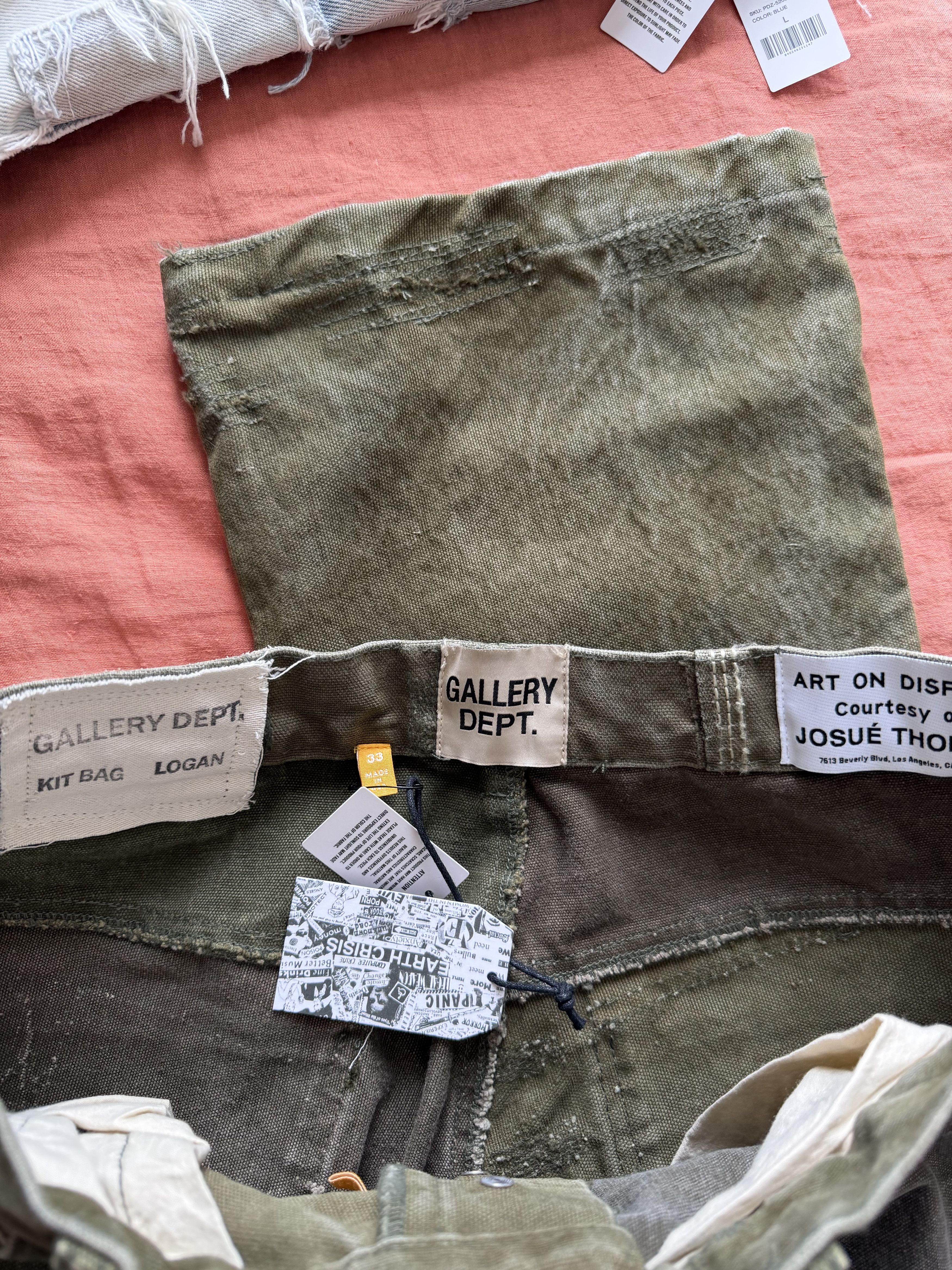 Gallery Dept. Gallery Dept Logan Kit Army Pants in Green Size US 33 - 9 Thumbnail