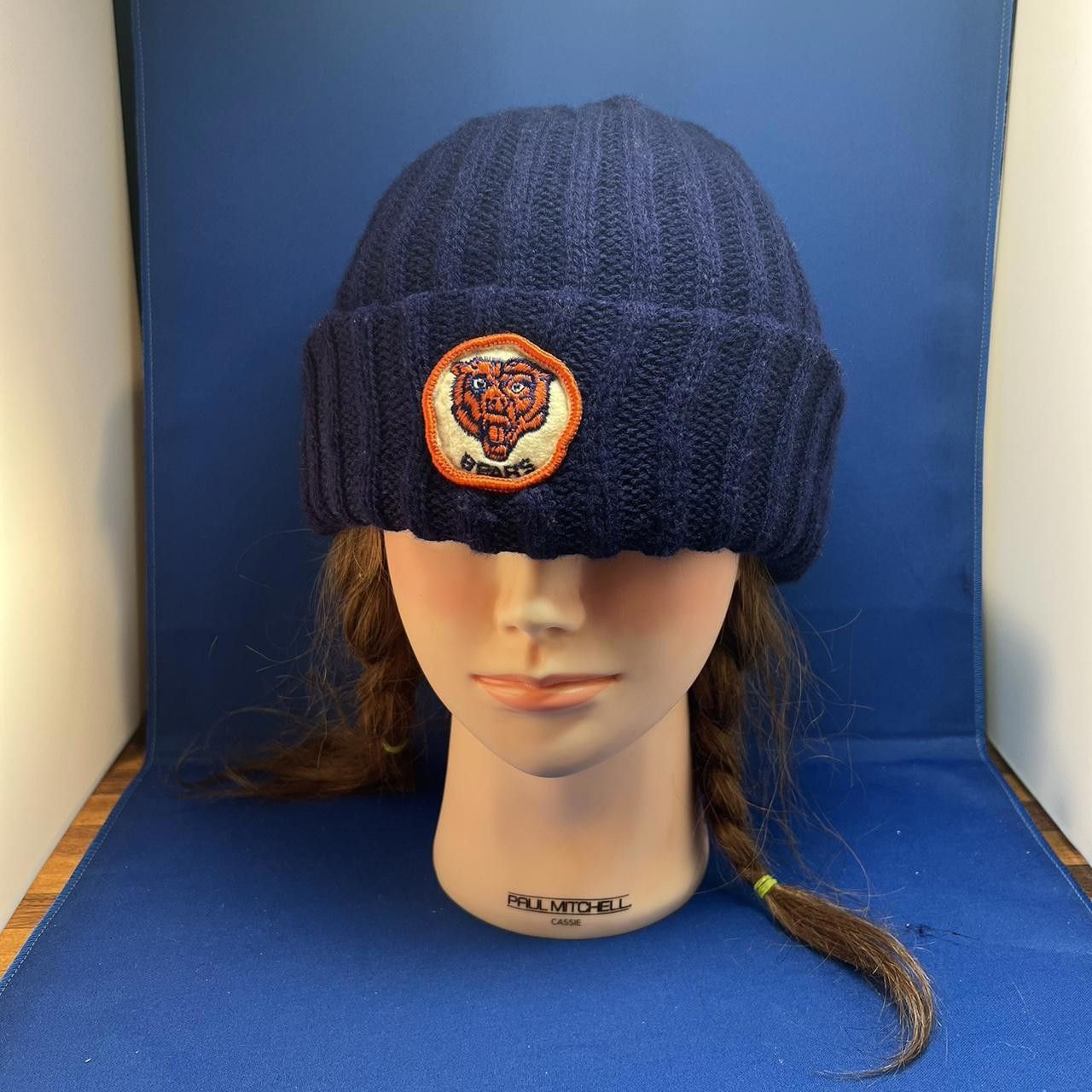 Designer Vintage Chicago Bears Knit Beanie Hat Size ONE SIZE - 1 Thumbnail