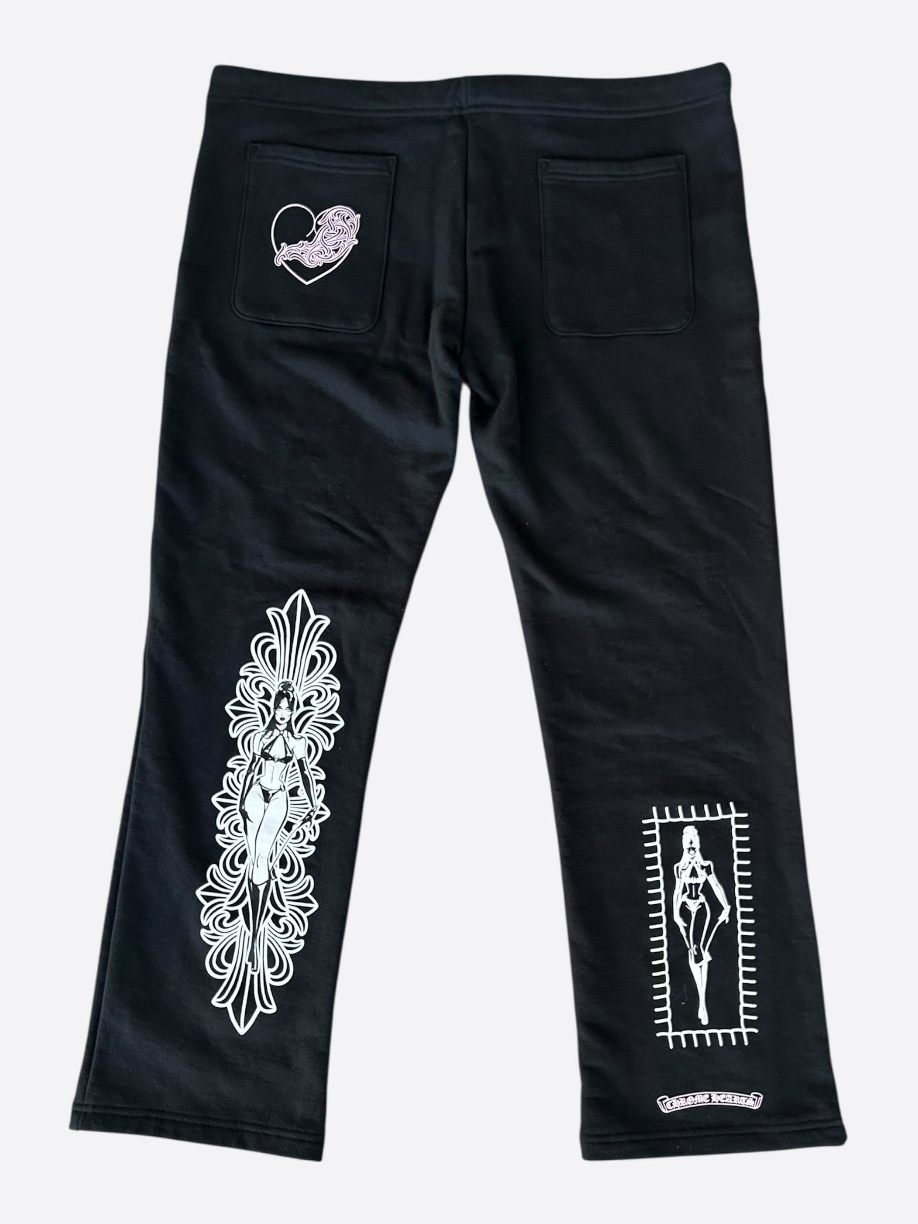 Chrome Hearts Chrome Hearts Black & Pink Deadly Doll Sweatpants Size US 36 / EU 52 - 2 Thumbnail