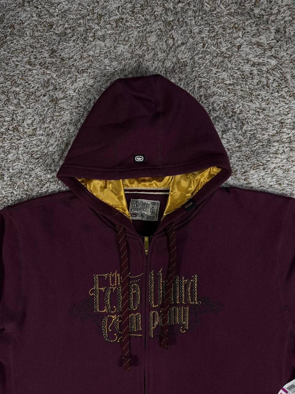 Ecko Unltd. Ecko Unltd Y2K Full Zip Hoodie Studded Logo Vintage Hip Hop Size US XXL / EU 58 / 5 - 3 Thumbnail