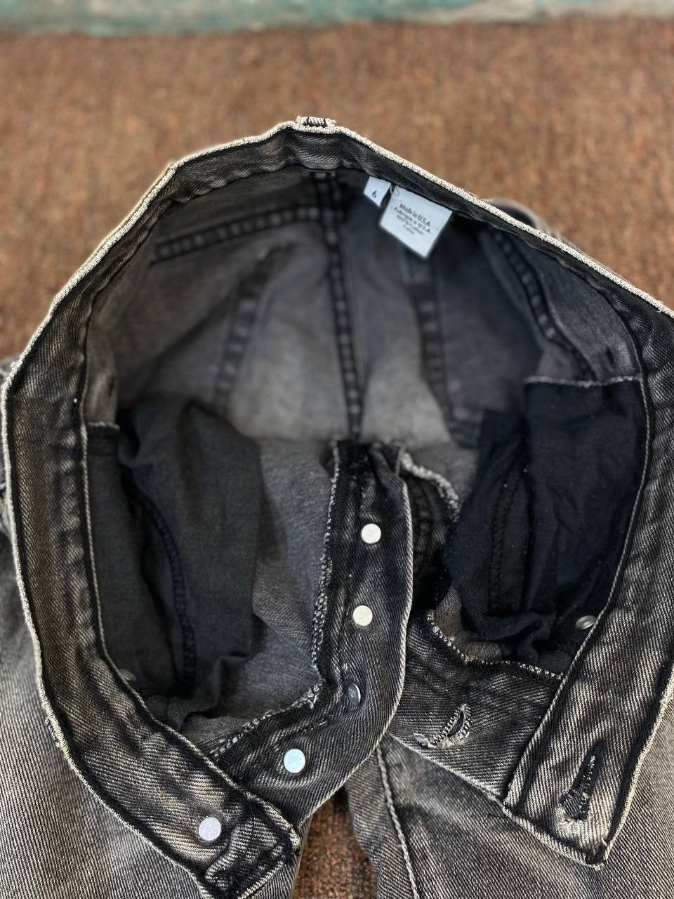 vintage calvin klein distressed denim made in usa