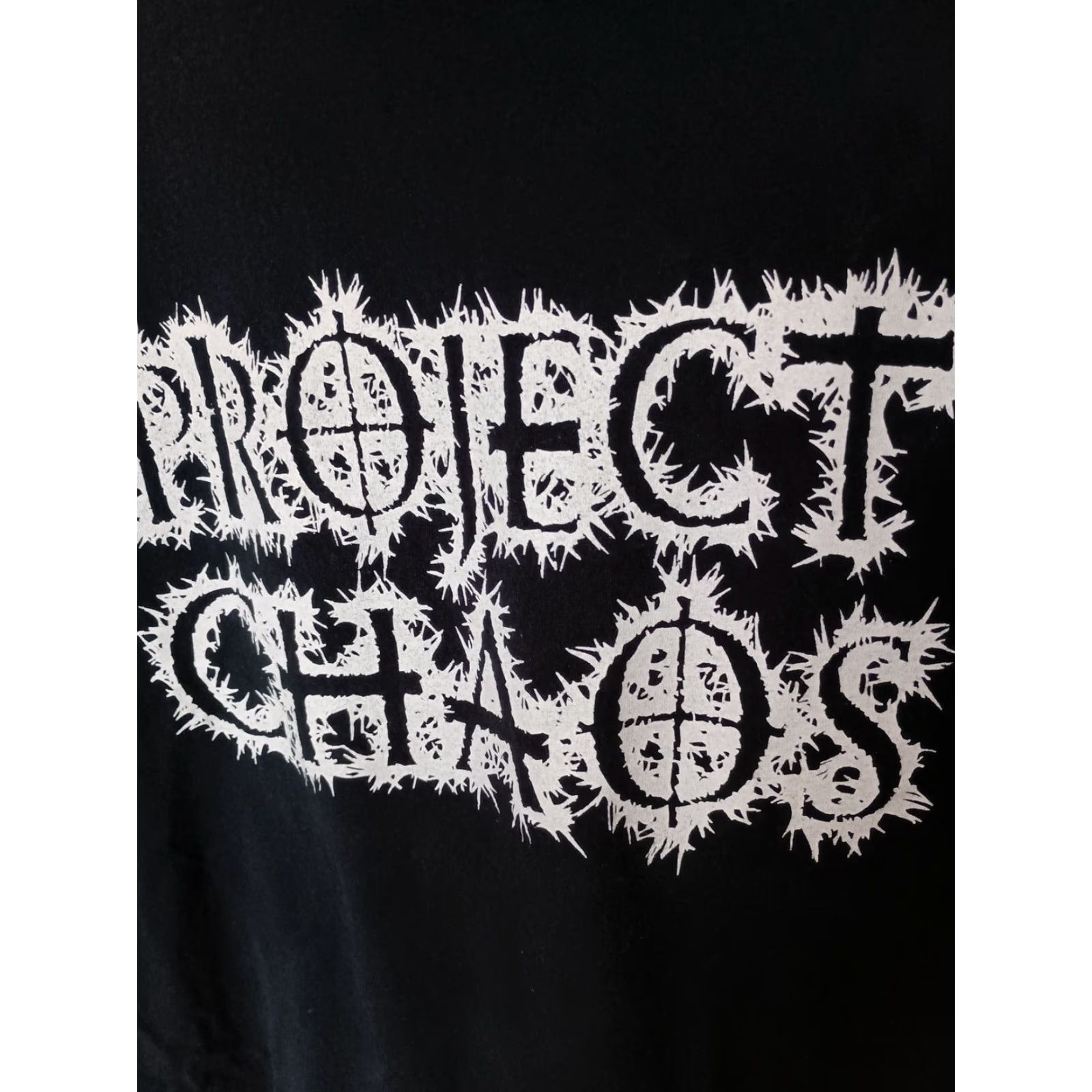 Gildan VINTAGE Project Chaos T-shirt Black 2XL Men Death Metal Gothic Gildan Shirt Mens Size US XXL / EU 58 / 5 - 2 Thumbnail