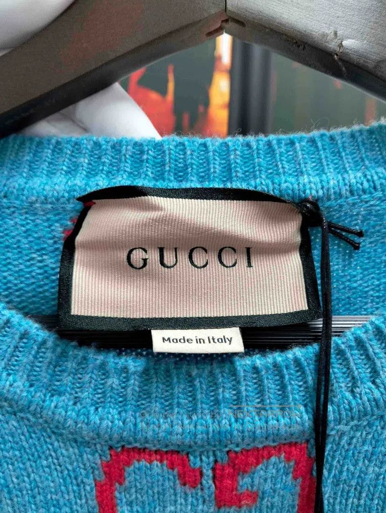 Gucci Gucci Double G full-print woollen pullover sweater Size US L / EU 52-54 / 3 - 3 Thumbnail
