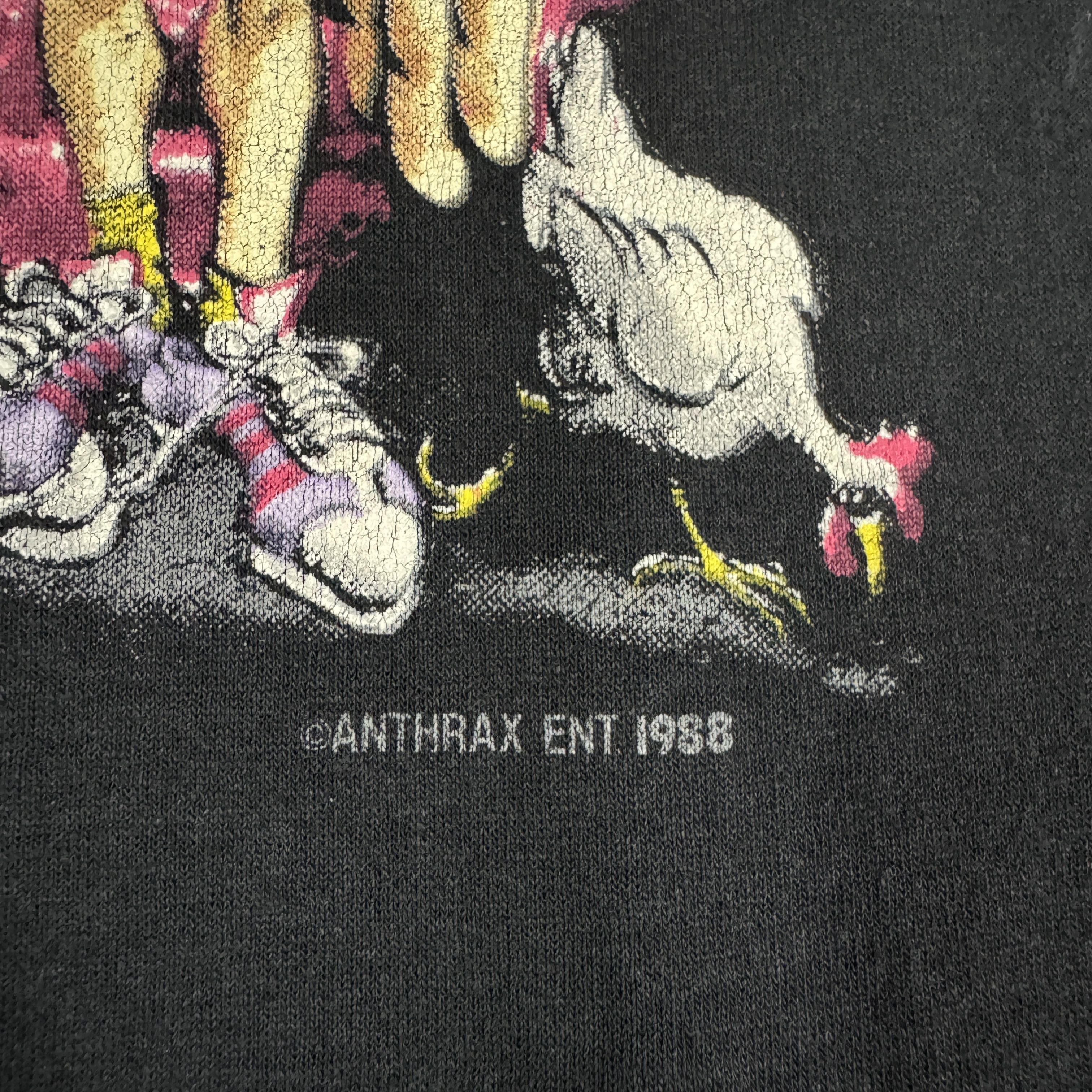 Band Tees Vintage 80s Anthrax Tour Shirt Size US XL / EU 56 / 4 - 8 Thumbnail