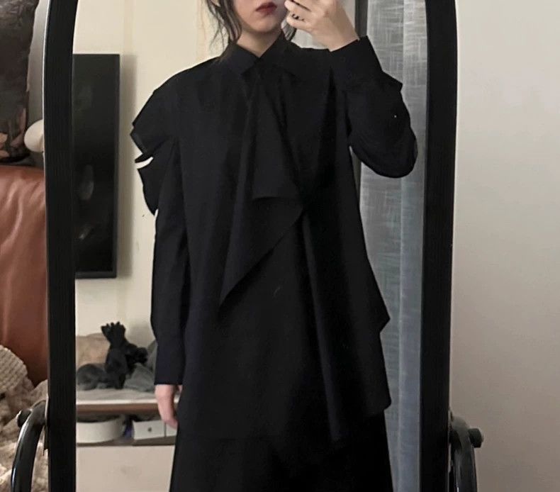 Yohji Yamamoto Yohji Yamamoto Yohji Yamamoto Irregular Cotton Shirt Size Size US S / EU 44-46 / 1 - 2 Thumbnail