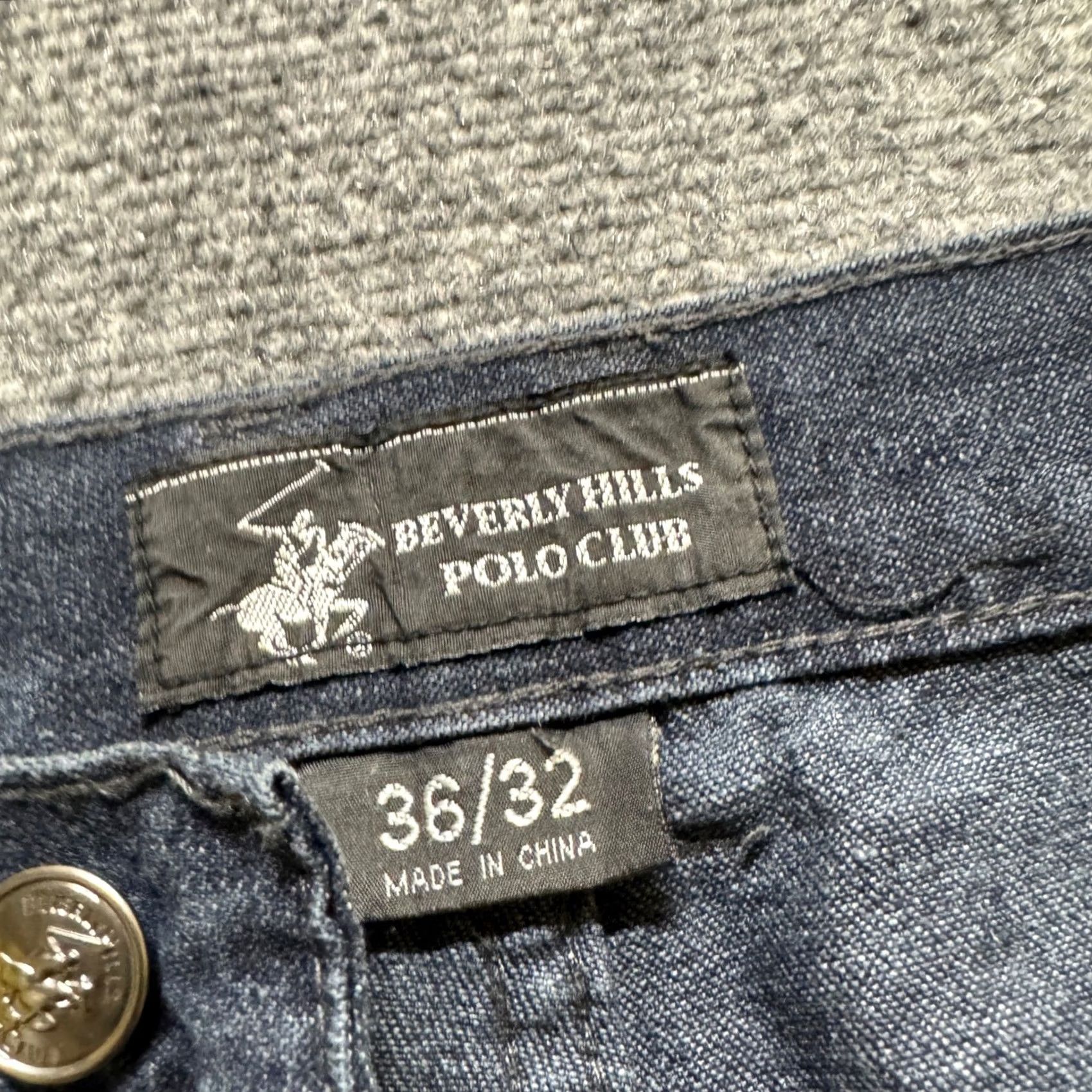 Vintage VINTAGE Beverly Hills Polo Club Denim Jeans Men's 36x32 Dark Washed Blue Straight Jeans Mens 36 Regular Blue Vintage Washed Distressed Size US M / EU 48-50 / 2 - 4 Thumbnail