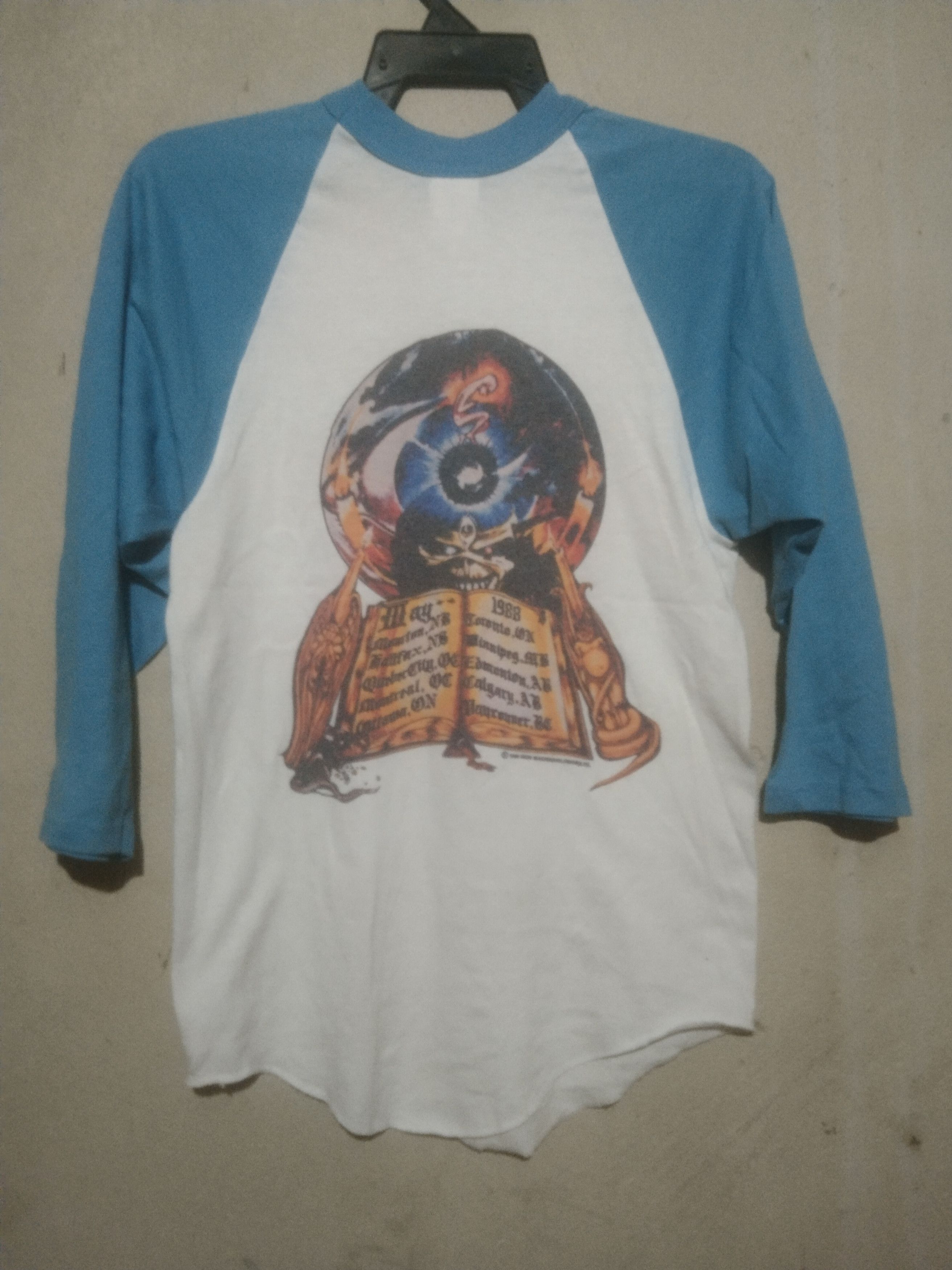 Band Tees × Soffe × Vintage Vintage raglan Iron Maiden Canada tour 1988 Size US S / EU 44-46 / 1 - 2 Thumbnail