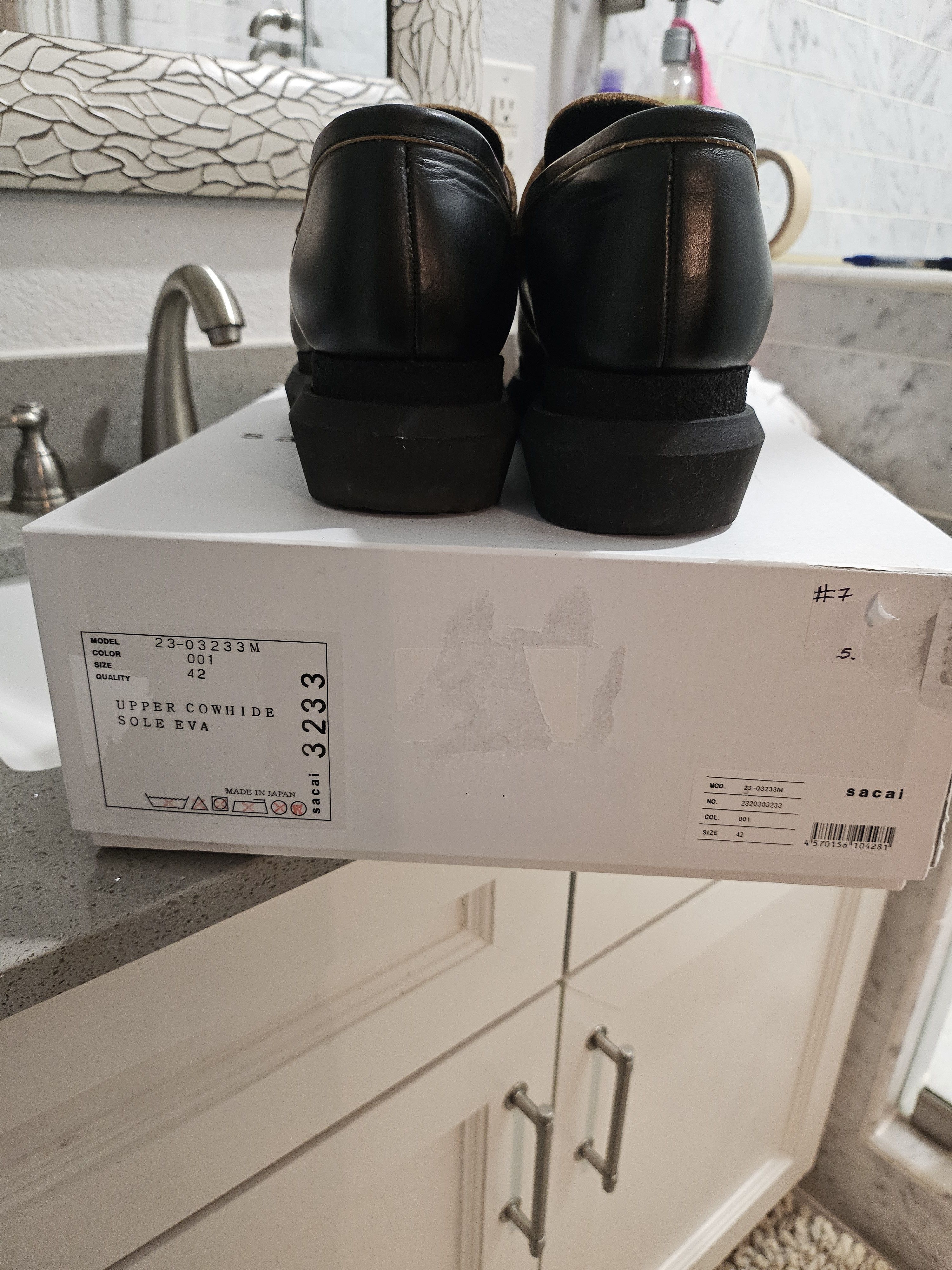Sacai Sacai Vibram sole leather penny loafers black Size US 9 / EU 42 - 5 Thumbnail