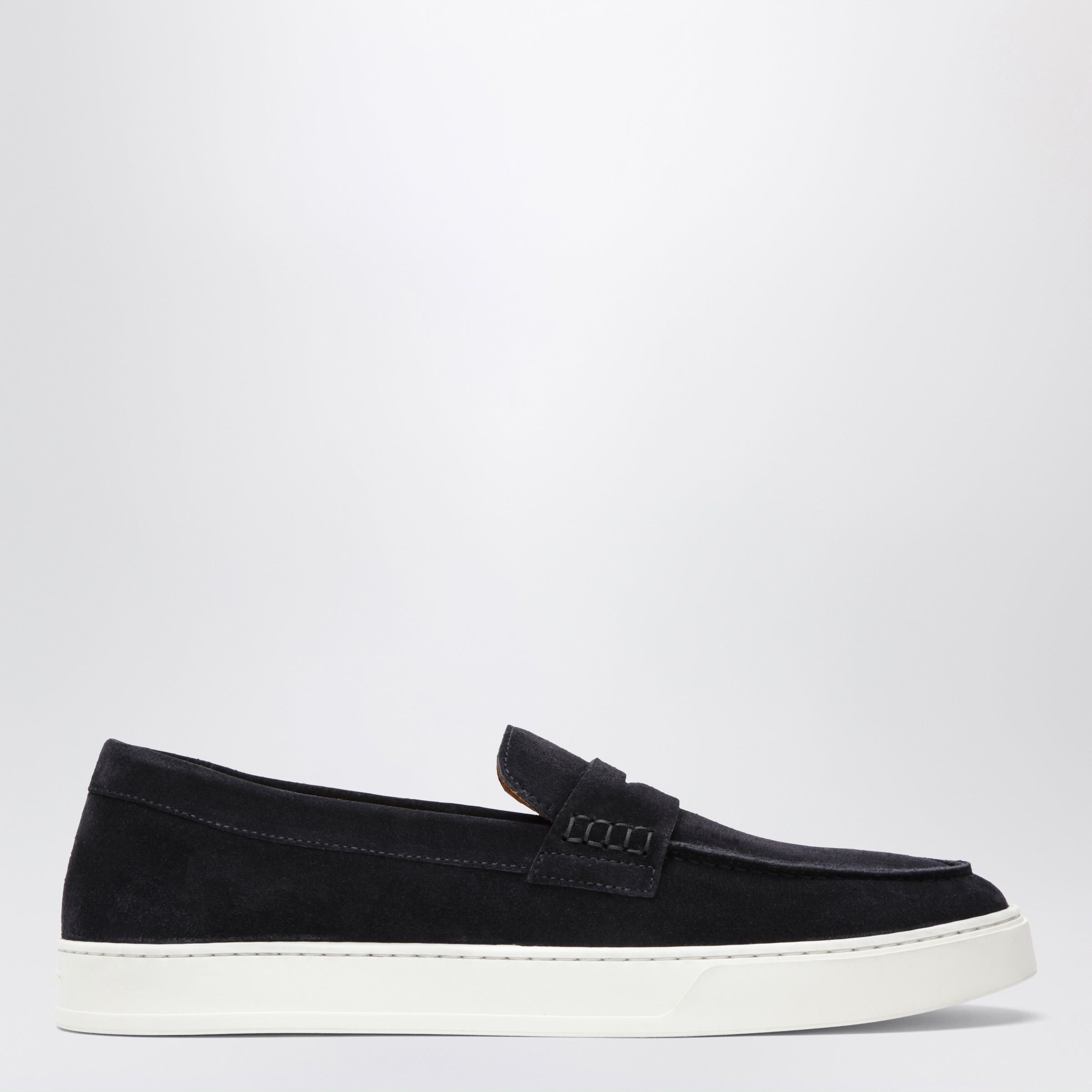 Doucal's Doucal's Blue Suede Penny Loafers Size US 7.5 / EU 40-41 - 1 Thumbnail