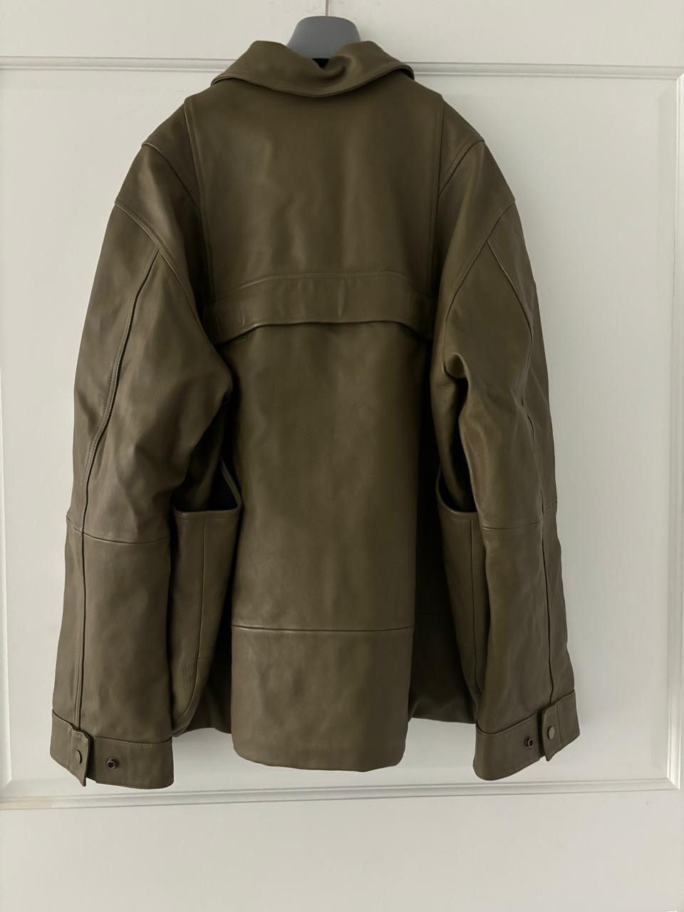 Acne Studios 🔥SICK🔥Khaki Grained Cargo Leather Jacket Size US M / EU 48-50 / 2 - 6 Thumbnail