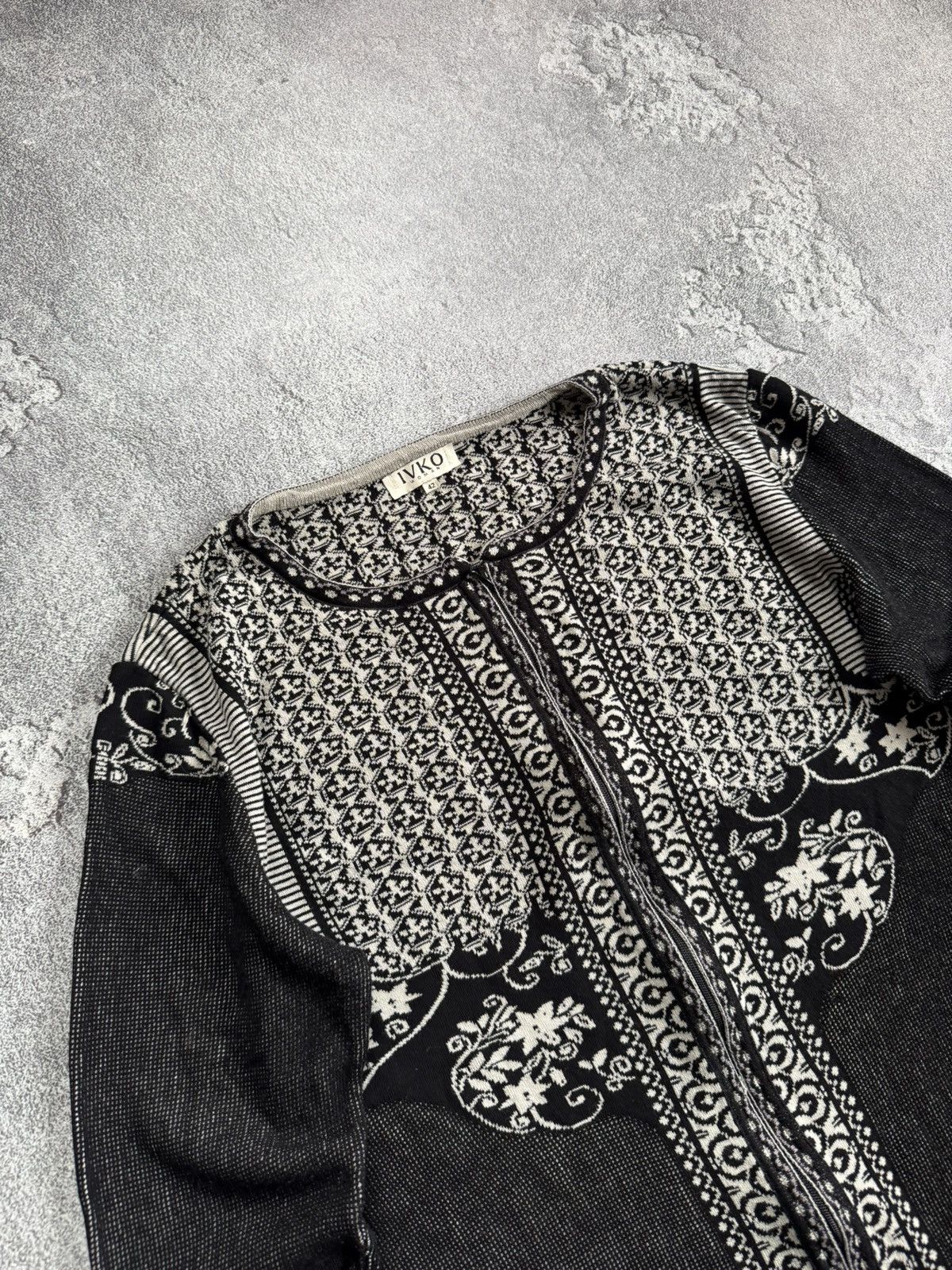 Dale Of Norway × Designer × Moods of Norway Ivko 42size all printed flowers 🌷 Cardigan long sweater zip Size XL / US 12-14 / IT 48-50 - 2 Thumbnail