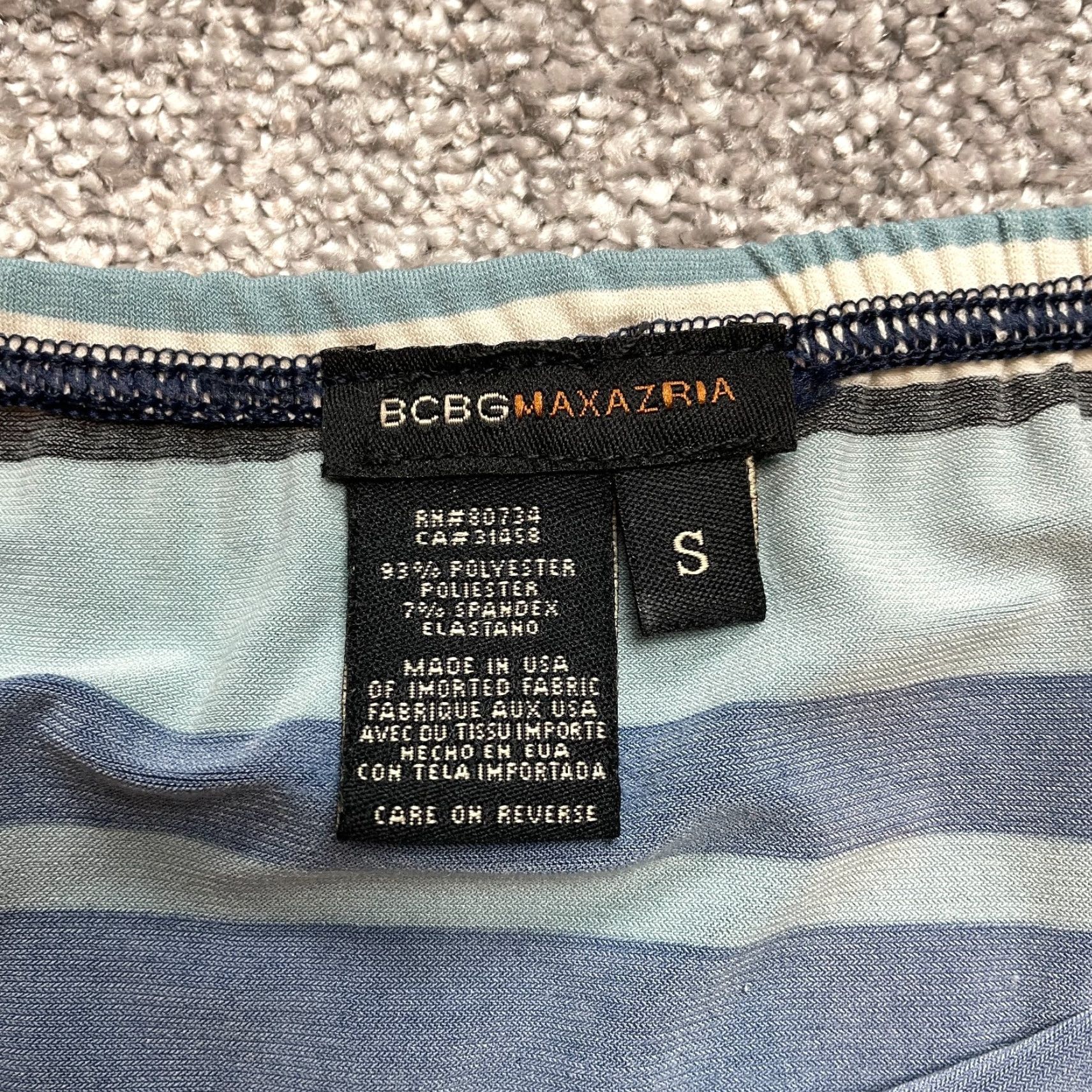 Bcbgmaxazria BCBGMAXAZRIA Skirt Womens S Colorful Striped Stretch Short Slit Size 28" / US 6 / IT 42 - 5 Thumbnail
