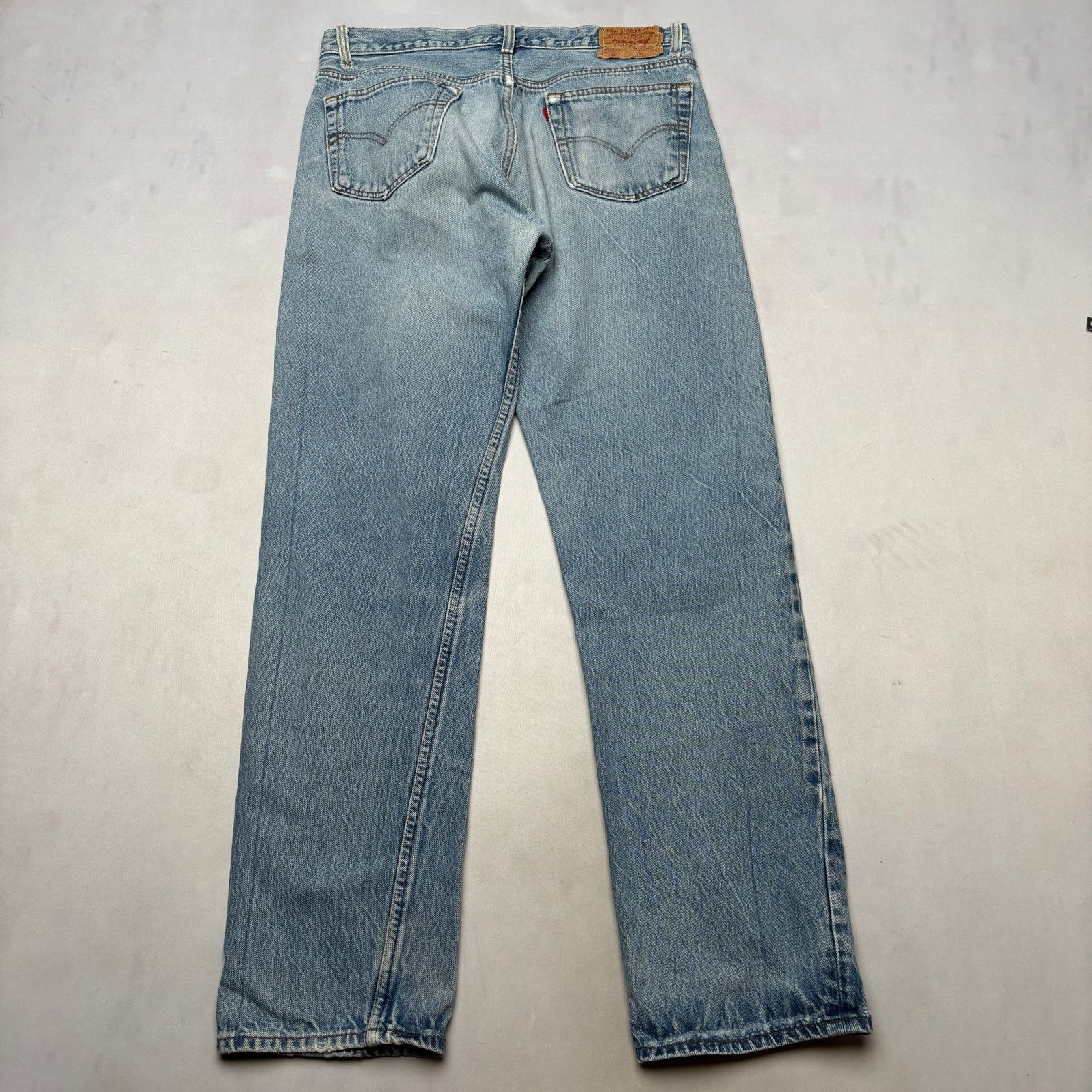Levi's Vintage 80s Levi's 501 Distressed Straight Leg Jeans 33x32.5 Size US 33 - 3 Thumbnail