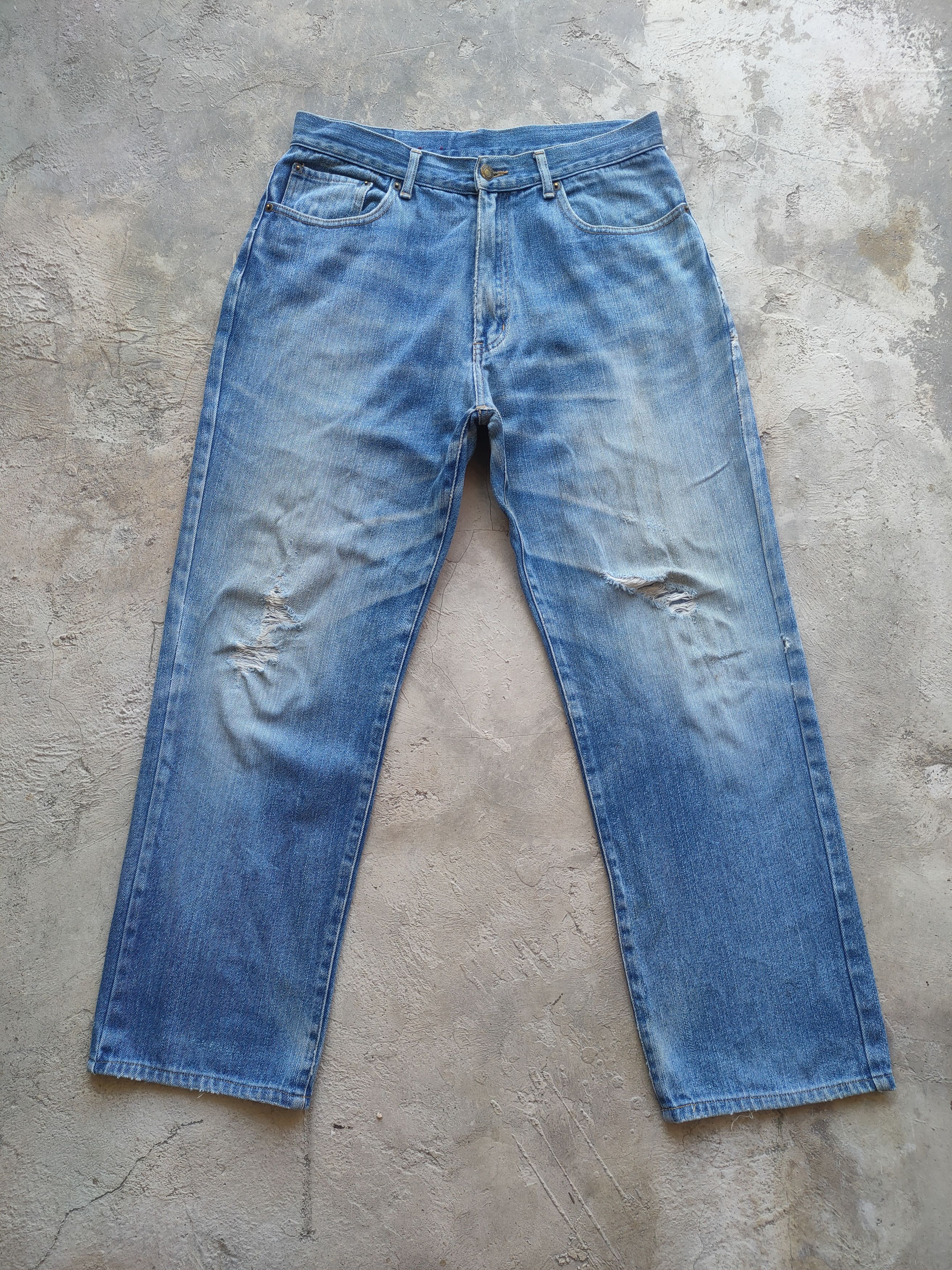 Japanese Brand W32 VINTAGE JAPANESE DISTRESSED FADED JEAN PANTS Size US 32 / EU 48 - 1 Thumbnail