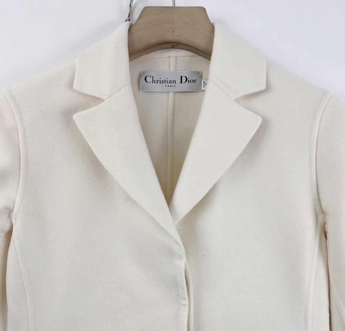Dior Dior Off-White Cashmere Coat K12 Size XXS / US 00 / IT 34 - 3 Thumbnail