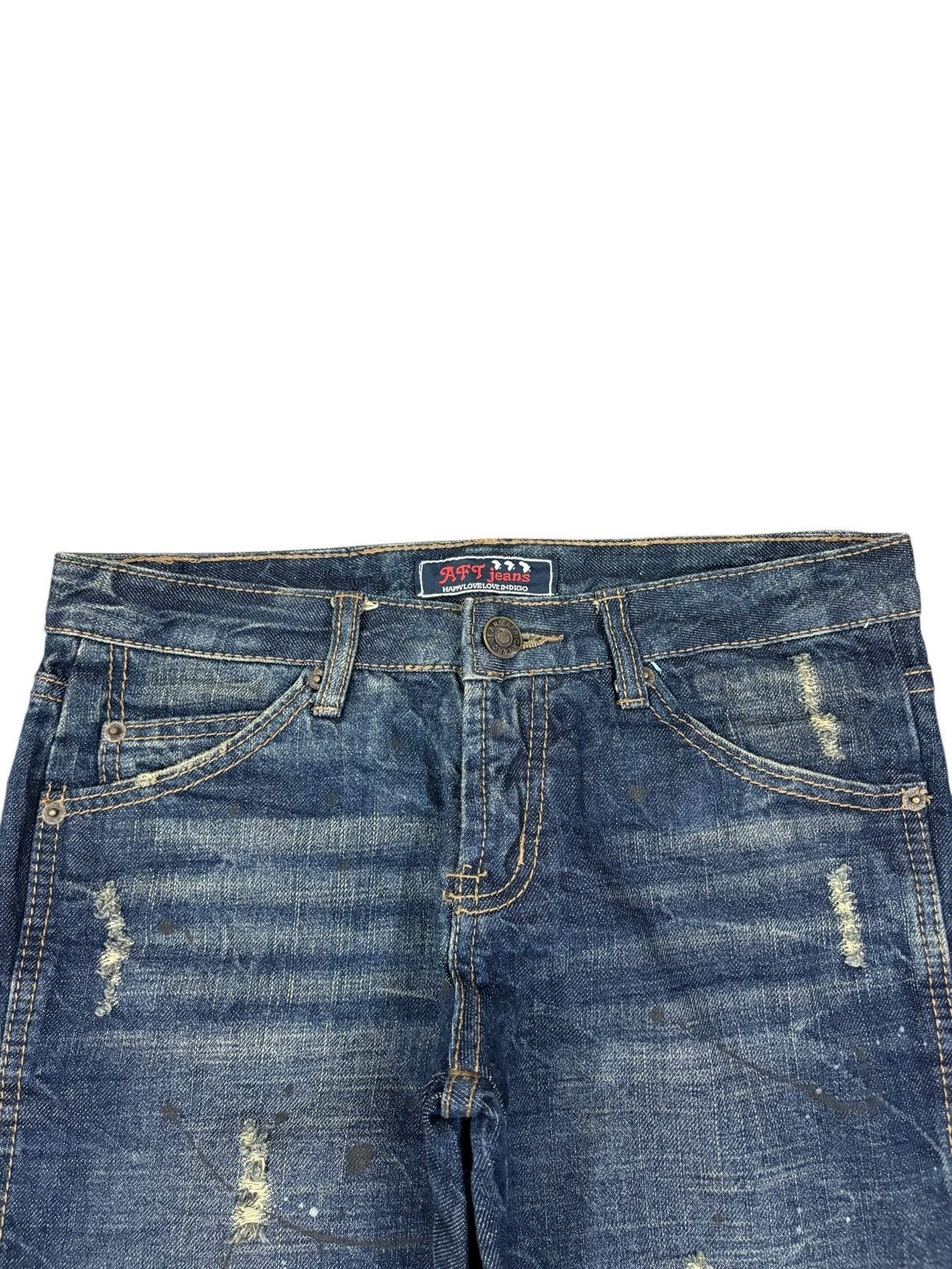 Hysteric Glamour Vintage Japanese Painted Splattered Distress Flare Jeans Size 31" - 4 Thumbnail
