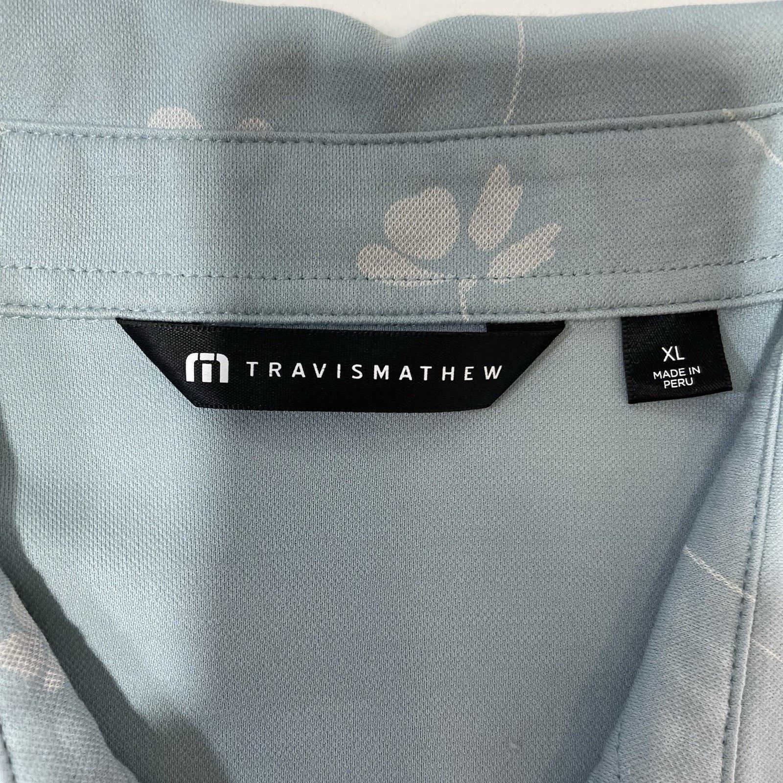 TravisMathew Travis Mathew Golf Polo Shirt Men’s Blue Green Floral Print Size US XL / EU 56 / 4 - 4 Thumbnail