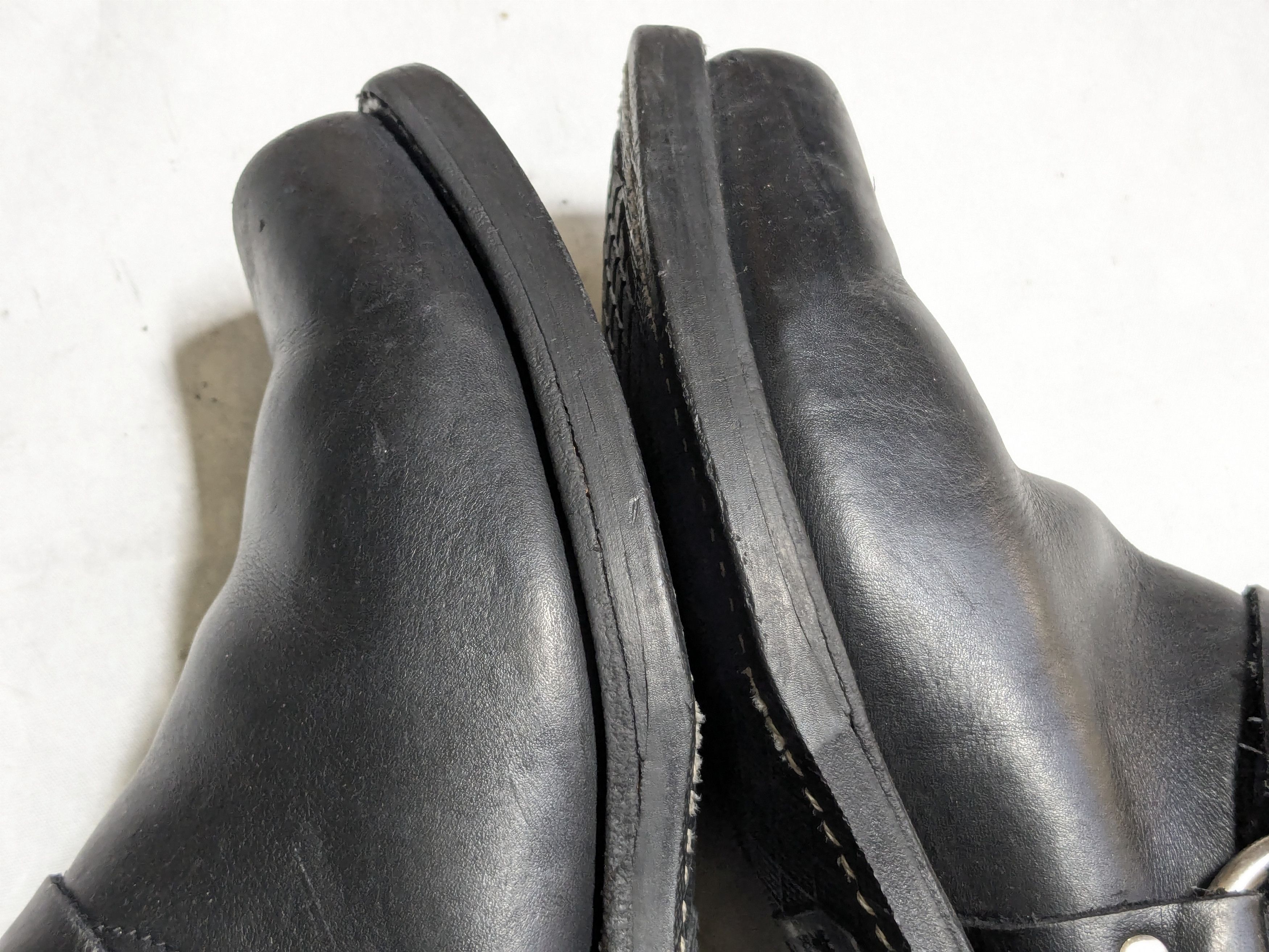 Frye Frye Harness Black Leather 9 M Leather Buckle Size US 9 / EU 42 - 8 Thumbnail