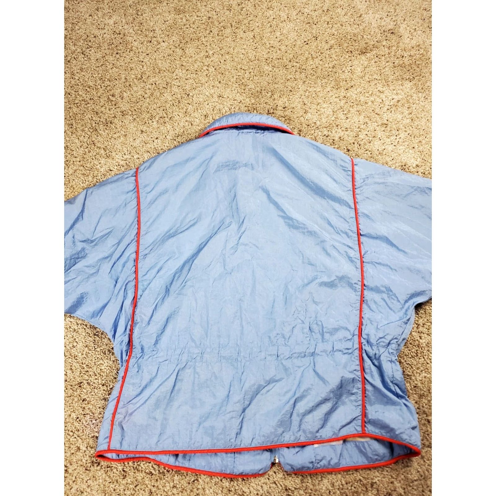 Vintage VINTAGE Casual Isle Windbreaker Jacket Women M Blue Floral Nylon Full Zip 90s Windbreaker Casual Isle Womens M Blue Floral Nylon Full Zip 90s Size M / US 6-8 / IT 42-44 - 6 Thumbnail