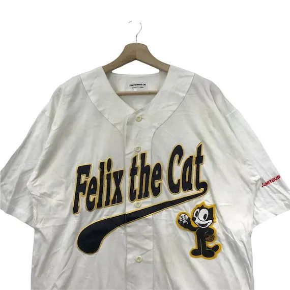 MLB × Vintage Vtg 1996 FELIX The Cat x MITSUBISHI Baseball Jersey Shirt Size US L / EU 52-54 / 3 - 3 Thumbnail