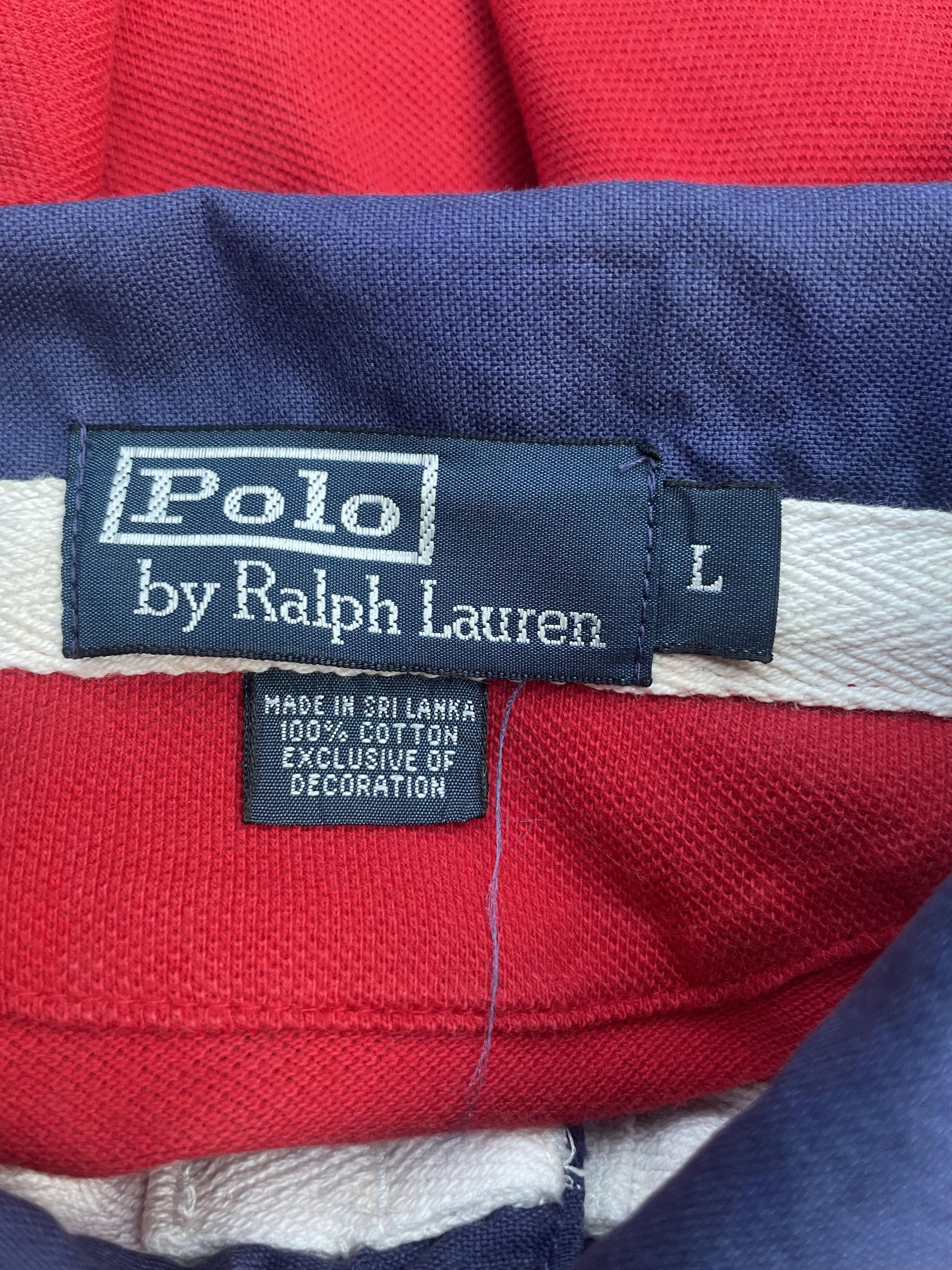 Designer × Polo Ralph Lauren × Vintage Vintage Polo Ralph Lauren Rugby Polo Tshirt Size US L / EU 52-54 / 3 - 4 Thumbnail