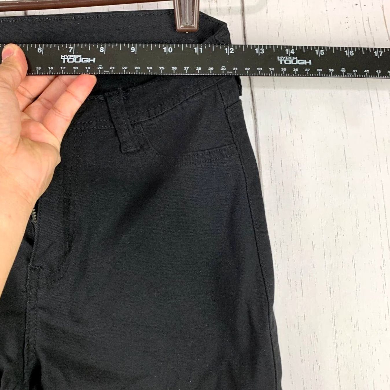 Vintage T&Y Jegging Jeans Women Black Low Rise Stretch Pants 24x28 Large L Regular Wash Dark Inseam 28" Zip Vintage No Ves Size 36" / US 14 / IT 50 - 4 Thumbnail