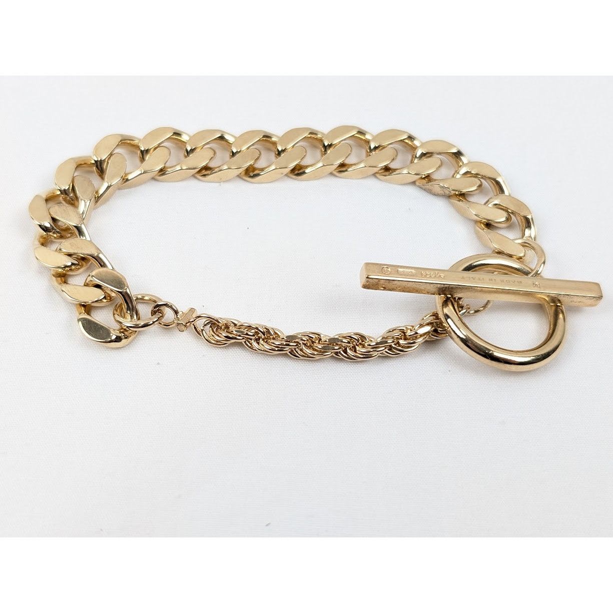 Bottega Veneta o1rshd1 Size:M / Gold Finish Sterling Silver Bracelet Yellow Size ONE SIZE - 5 Thumbnail
