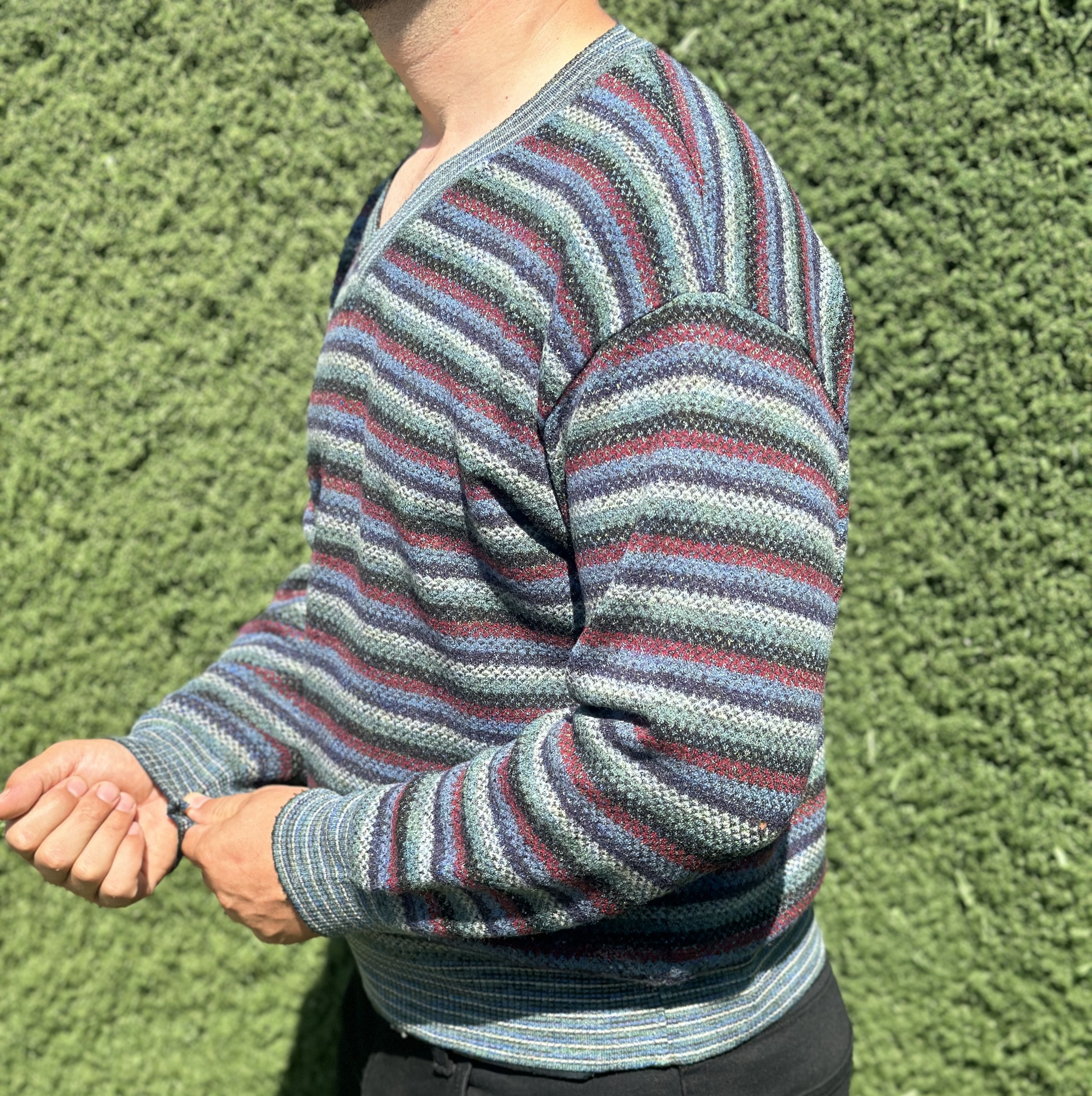 Missoni Missoni Sport Rainbow 3D Striped Pullover Cosby Size 54 L Size US L / EU 52-54 / 3 - 10 Thumbnail