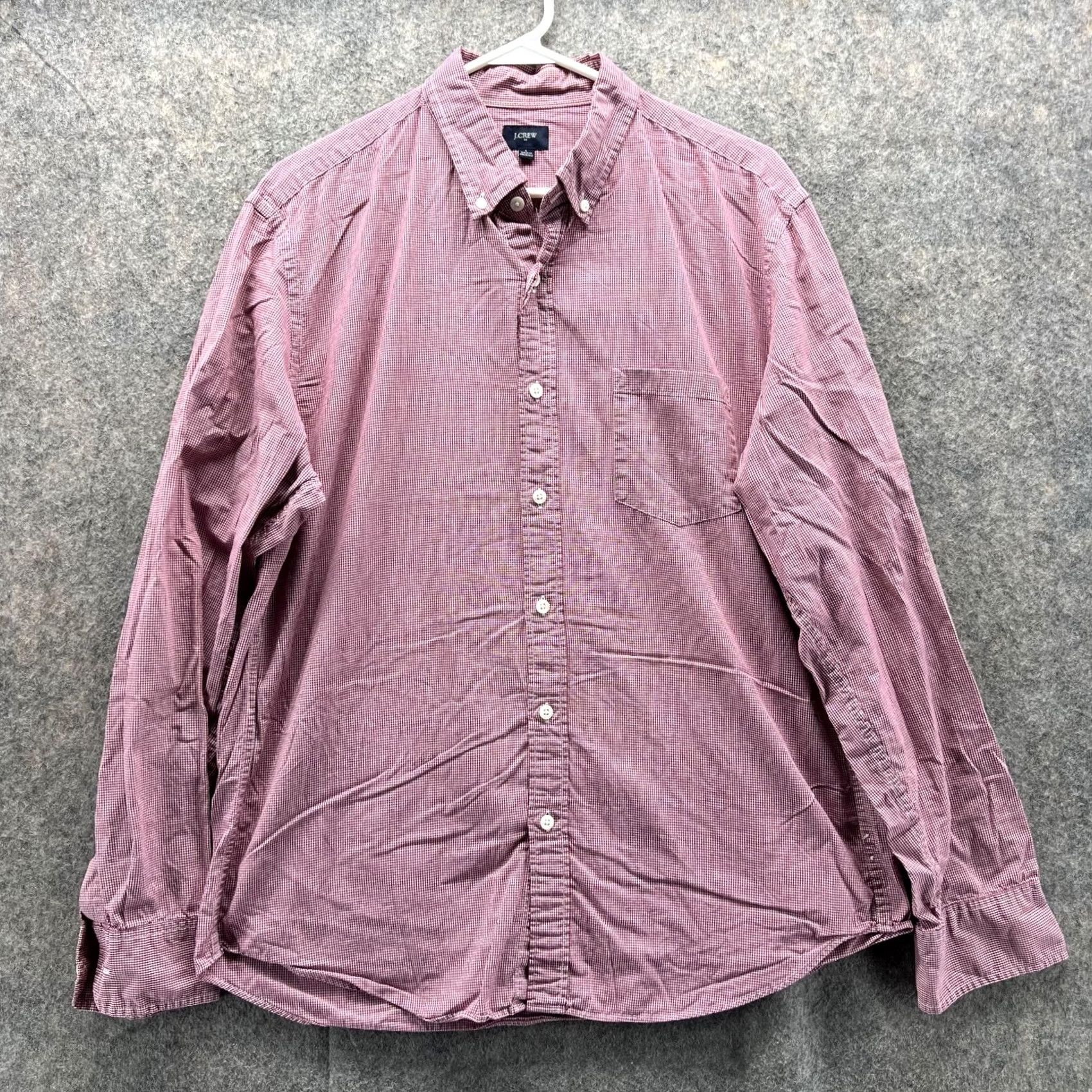 J.Crew J. CREW Shirt Men Large Red Button-Down Gingham Pocket Casual Preppy Button-Up Regular Fit Shirt Size US L / EU 52-54 / 3 - 2 Thumbnail