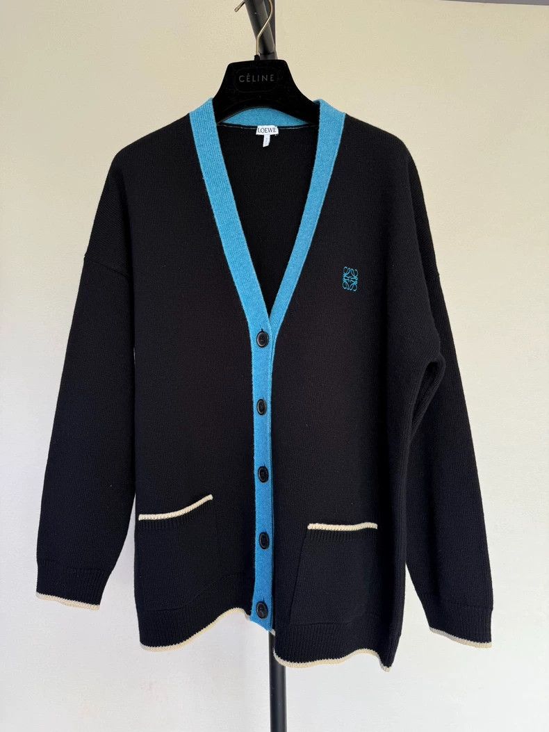 Loewe LOEWE Embroidered logo sweater sweater knitwear Size S / US 4 / IT 40 - 1 Thumbnail