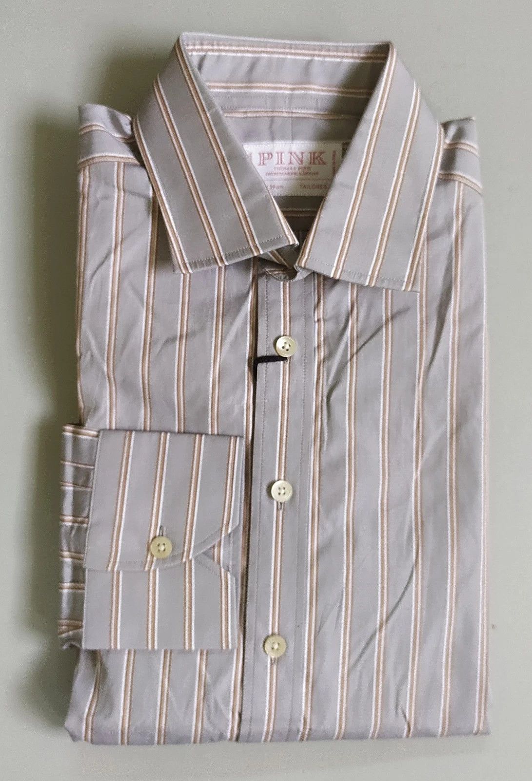 Thomas Pink Thomas Pink Tailored Fit Stripe Formal Shirt T 0024 Size US S / EU 44-46 / 1 - 1 Thumbnail