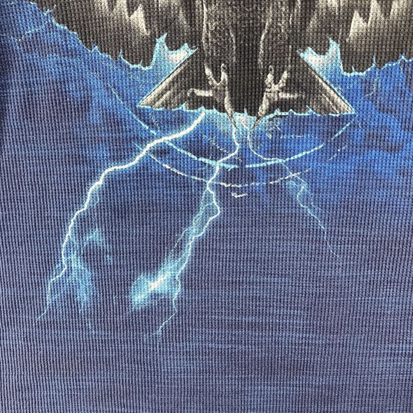 Faded Glory 90s Retro Faded Glory Thunder Bald Eagle Lightning Graphic Thermal Shirt Mens Medium Blue Size US M / EU 48-50 / 2 - 5 Thumbnail