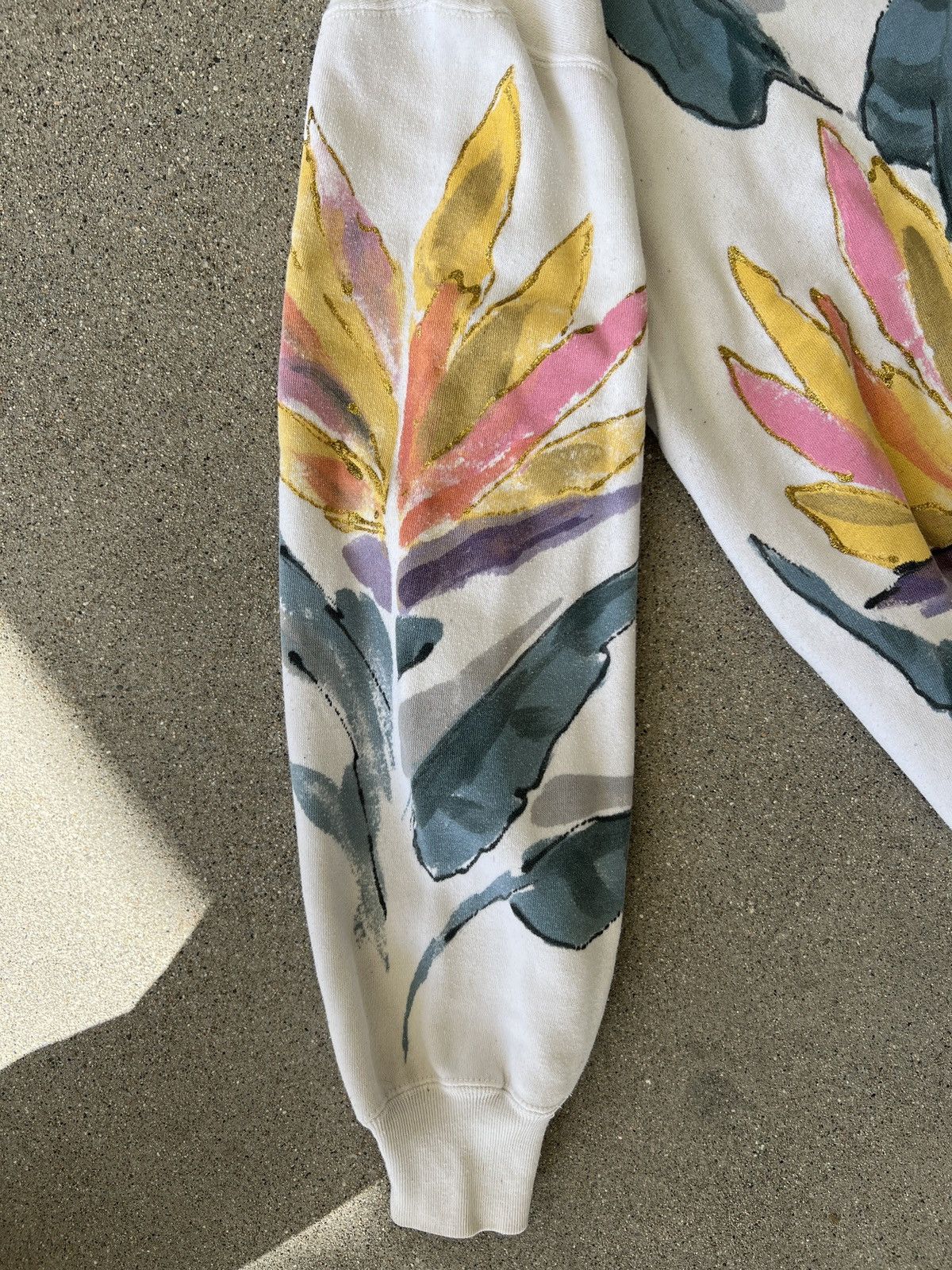 Other 80s Hand Painted “Birds of Paradise” Winter Sweater Size L / US 10 / IT 46 - 5 Thumbnail