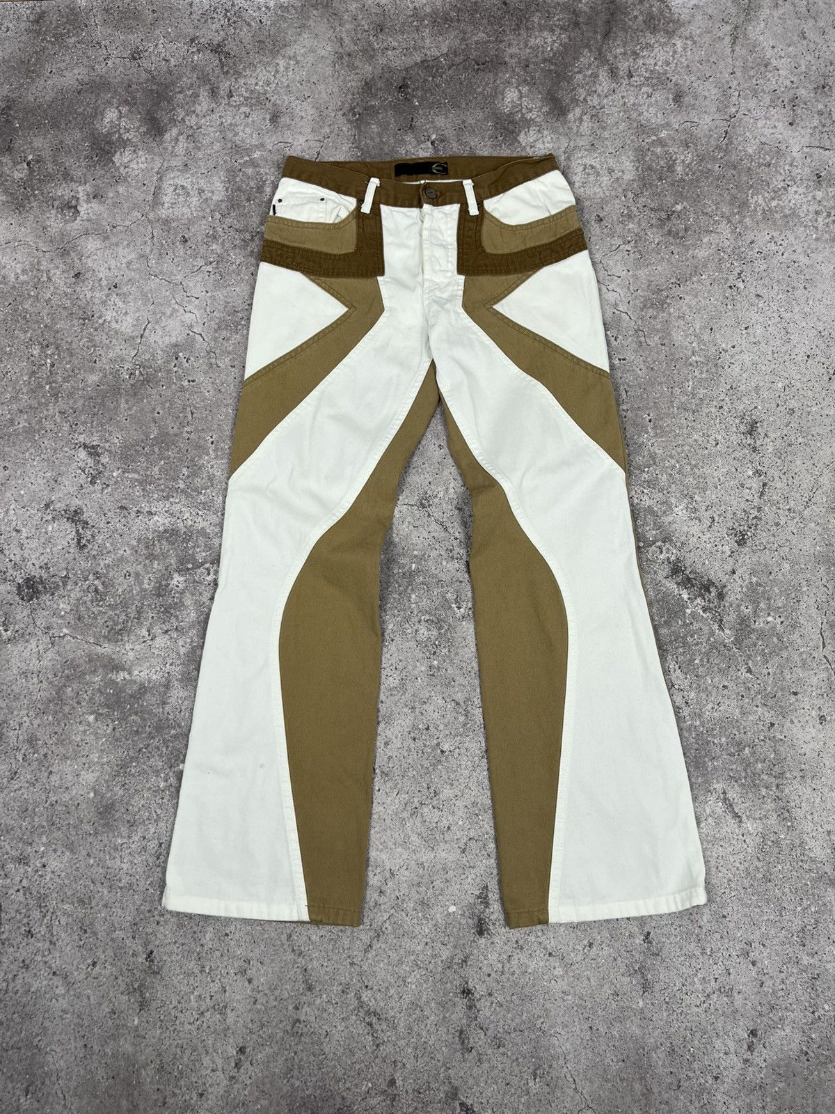 Just Cavalli Just Cavalli Geometrical Patchwork Jeans Pants Size 32" / US 10 / IT 46 - 1 Thumbnail