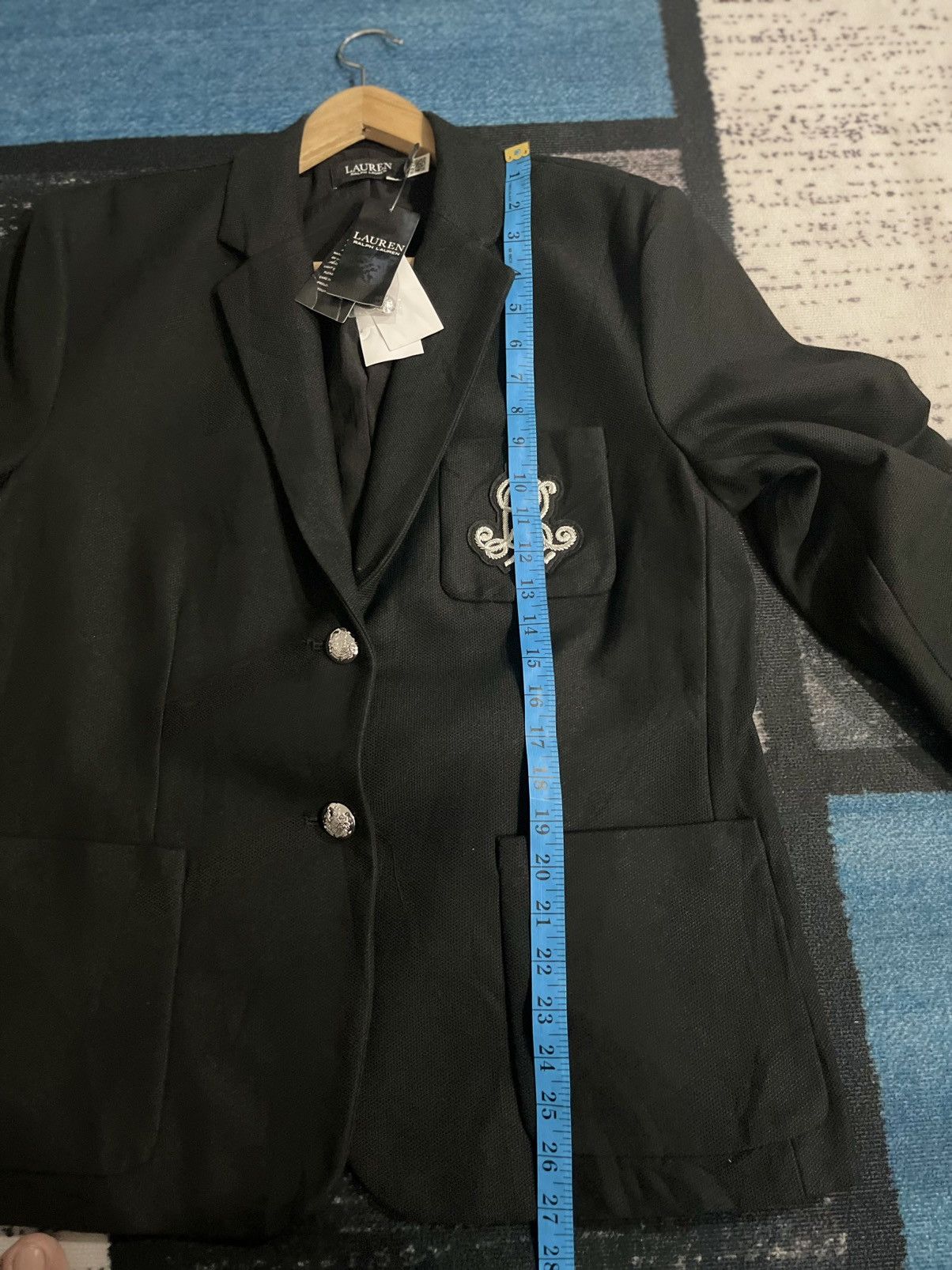 Lauren Ralph Lauren × Ralph Lauren Lauren Ralph Lauren Patch Jacquard Blazer Black Jacket Size L / US 10 / IT 46 - 21 Thumbnail