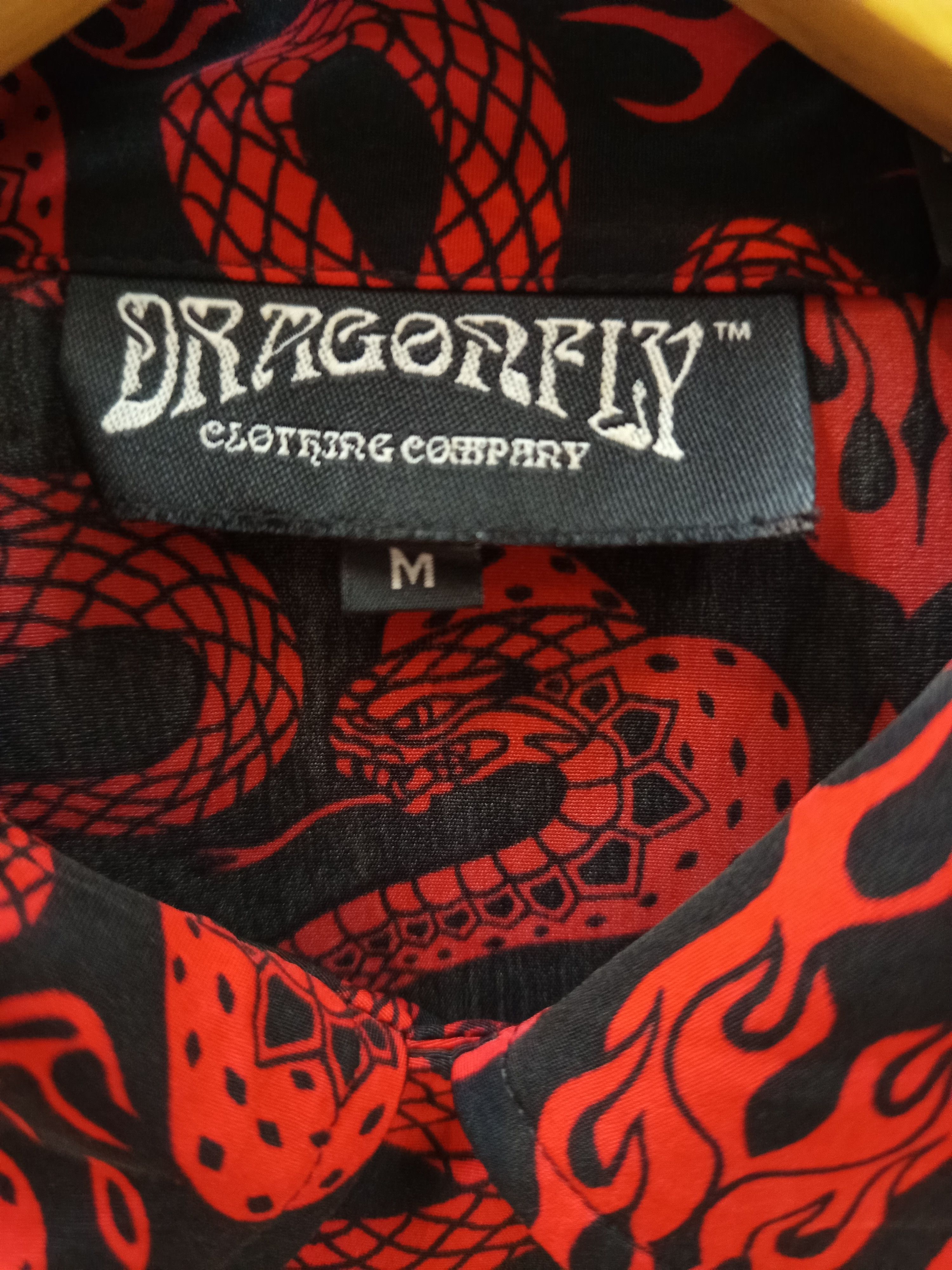 Dragonfly Dragonfly Snake Flame AOP Camp Collar Shirt Size US M / EU 48-50 / 2 - 9 Thumbnail