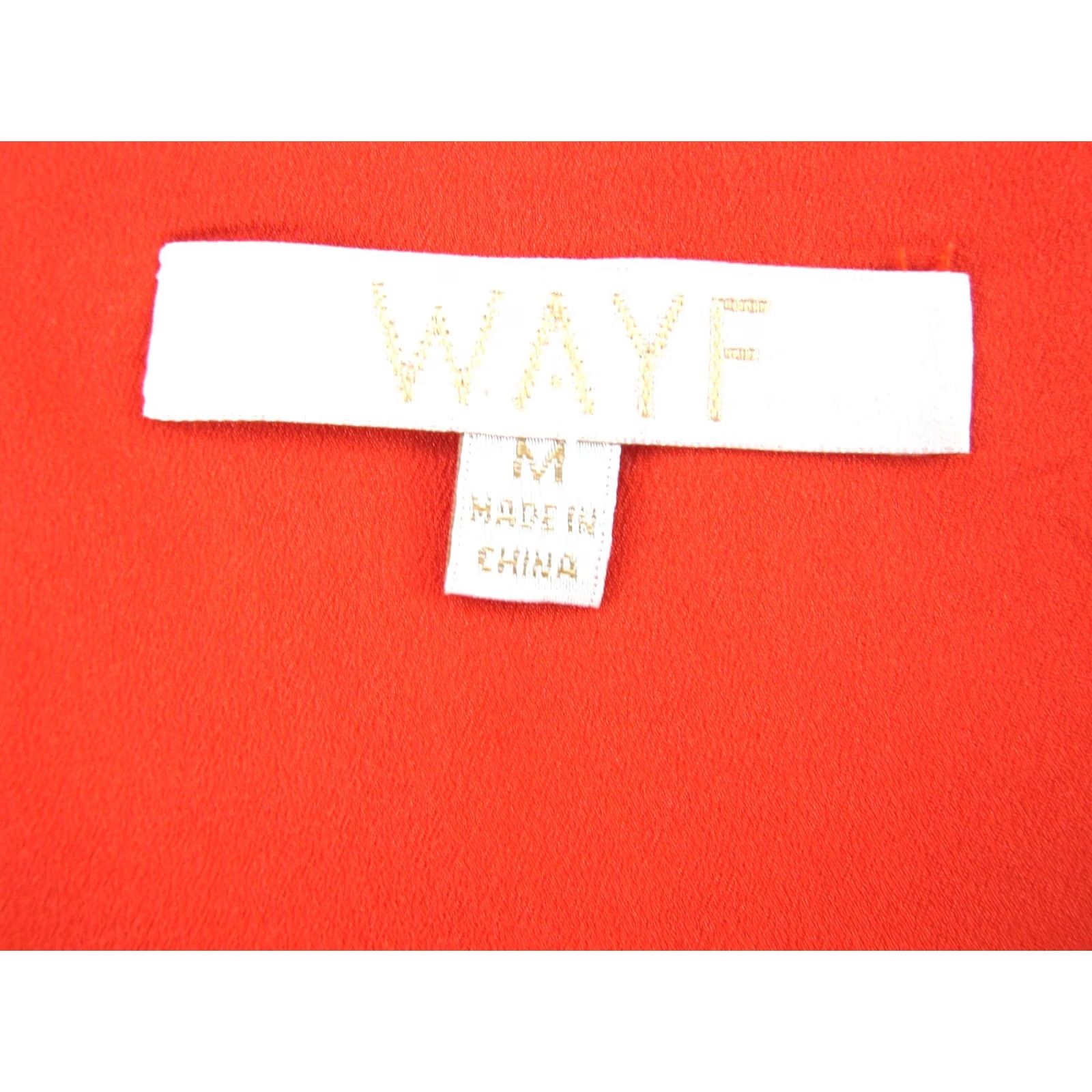Vintage WAYF Bright Orange V-Neck Spaghetti Strap Wrap Tie Short Slip Sun Dress Medium Size 32" / US 10 / IT 46 - 3 Thumbnail