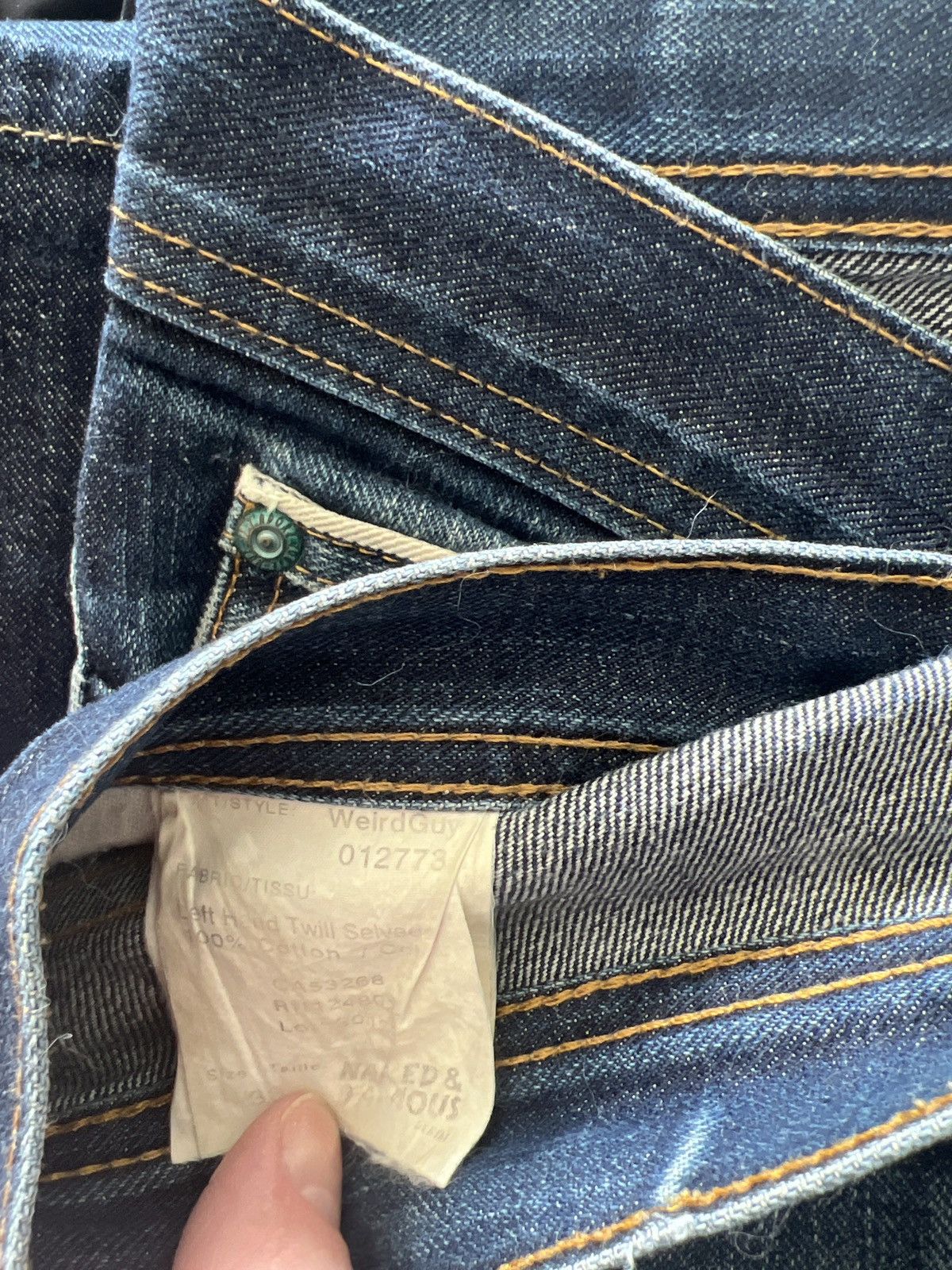 Naked & Famous Naked & Famous Weird Guy Left Hand Twill Dry Selvage Size US 33 - 7 Thumbnail