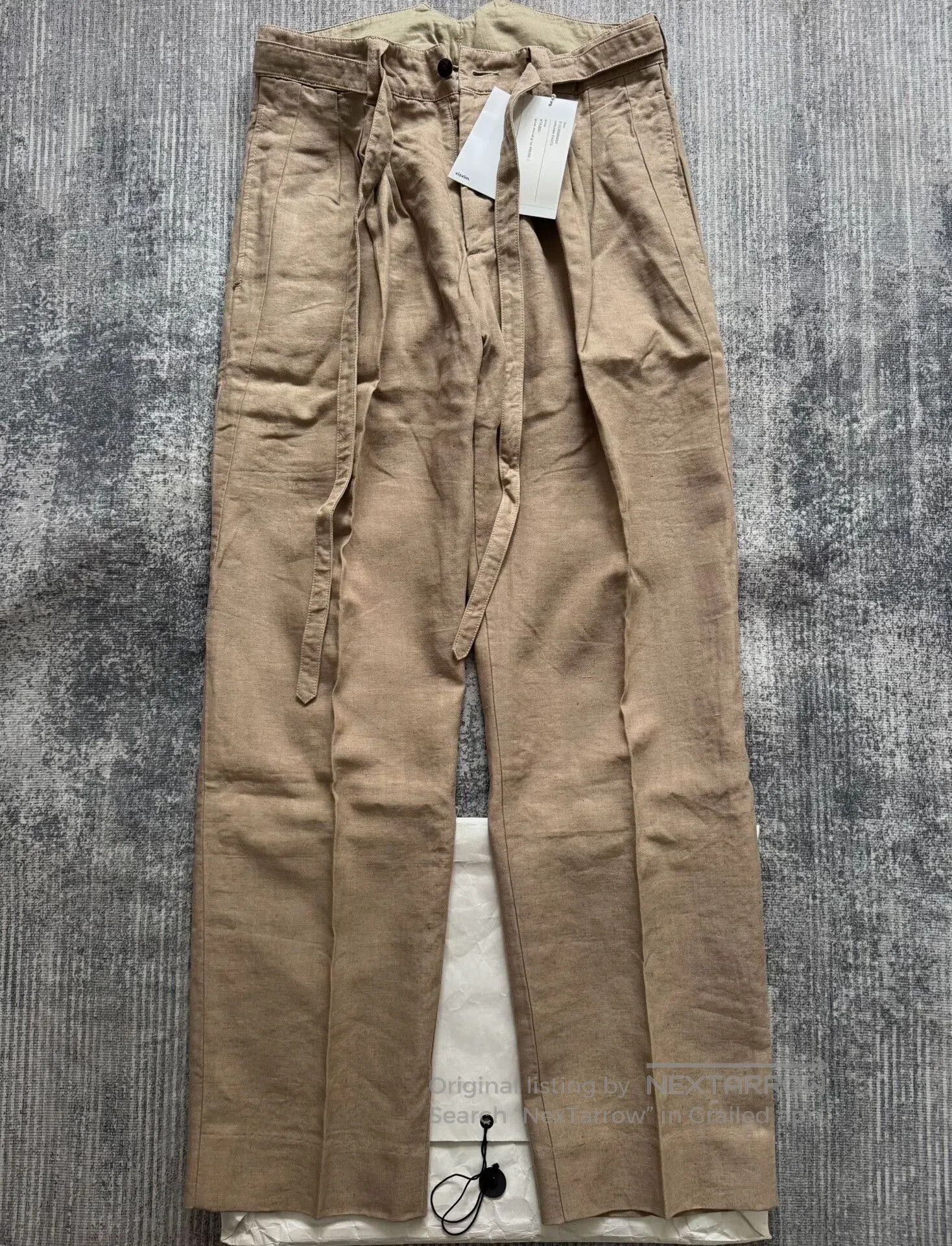Visvim visvim hakama pants in khaki linen. Size US 32 / EU 48 - 1 Thumbnail
