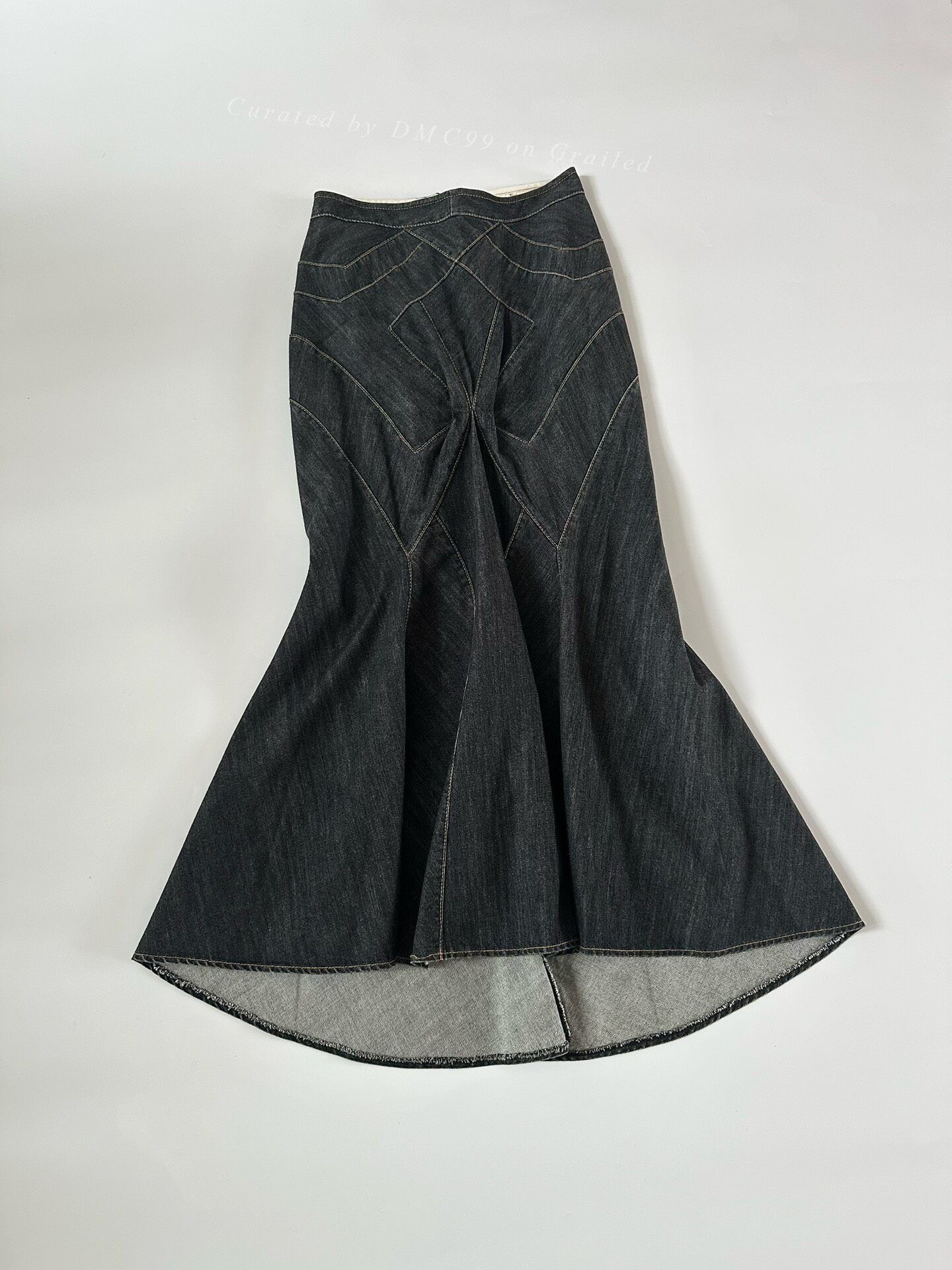 Junya Watanabe Junya Watanabe AD2008 Denim Flared Skirt Size 34" / US 12 / IT 48 - 1 Thumbnail