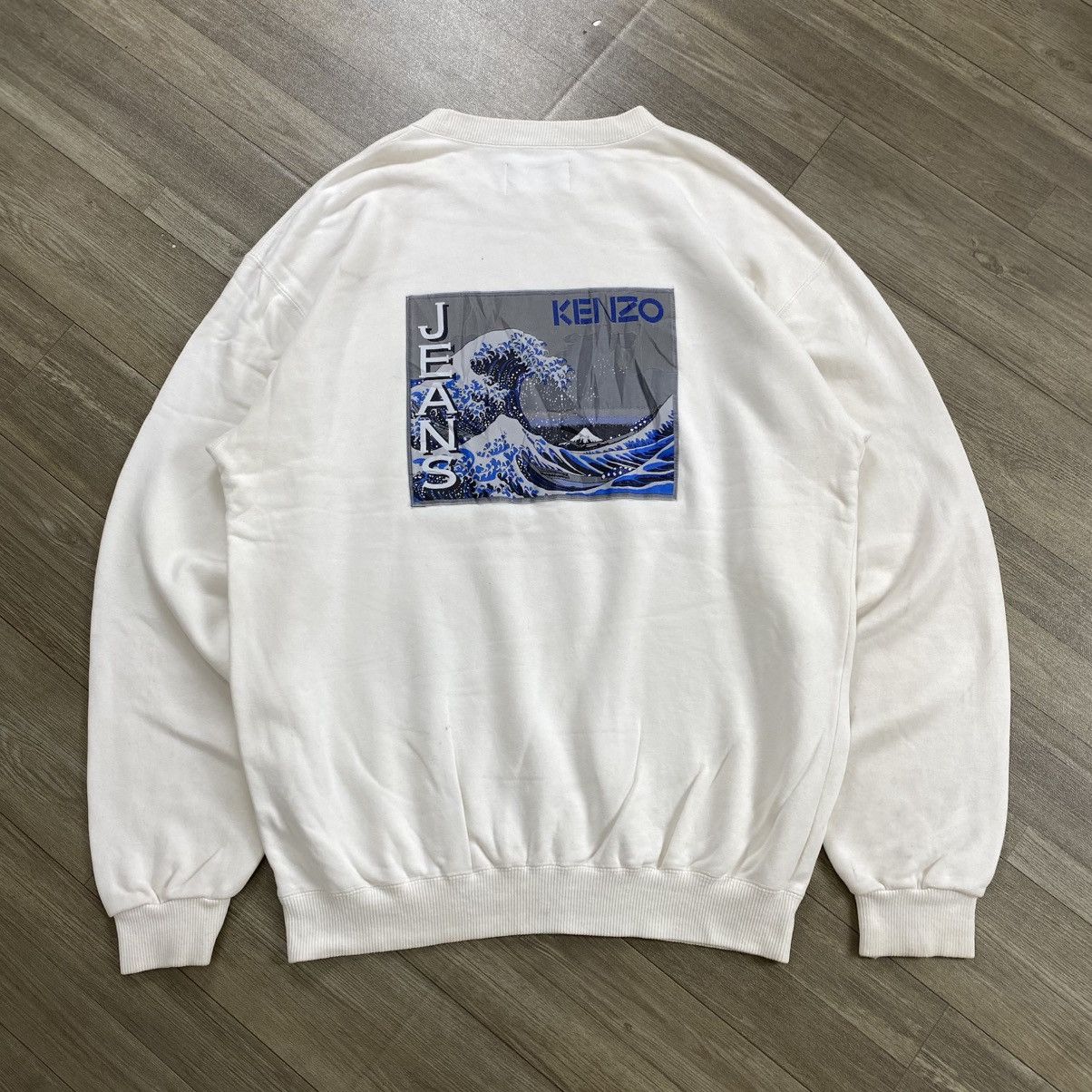 Kenzo Vintage Kenzo Jeans Katsushika Hokusai Graphic Crewneck Size US M / EU 48-50 / 2 - 1 Thumbnail