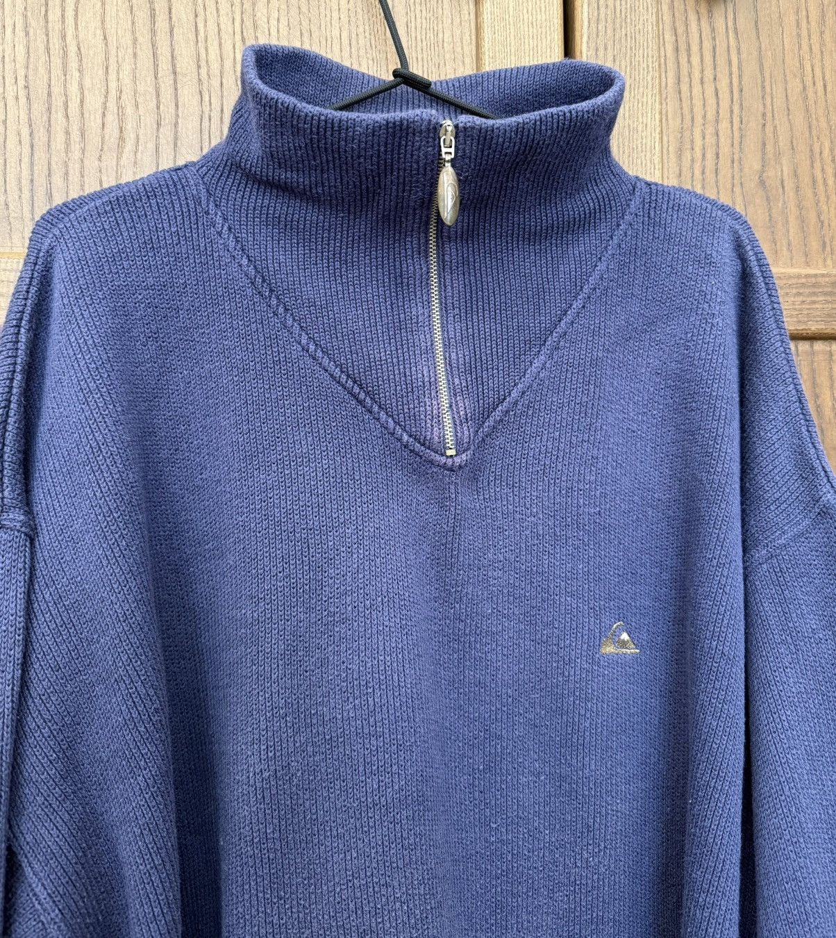 Quiksilver Vintage Quiksilver 1/4 Knit Sweater Big Logo Pullover Size US XL / EU 56 / 4 - 4 Thumbnail