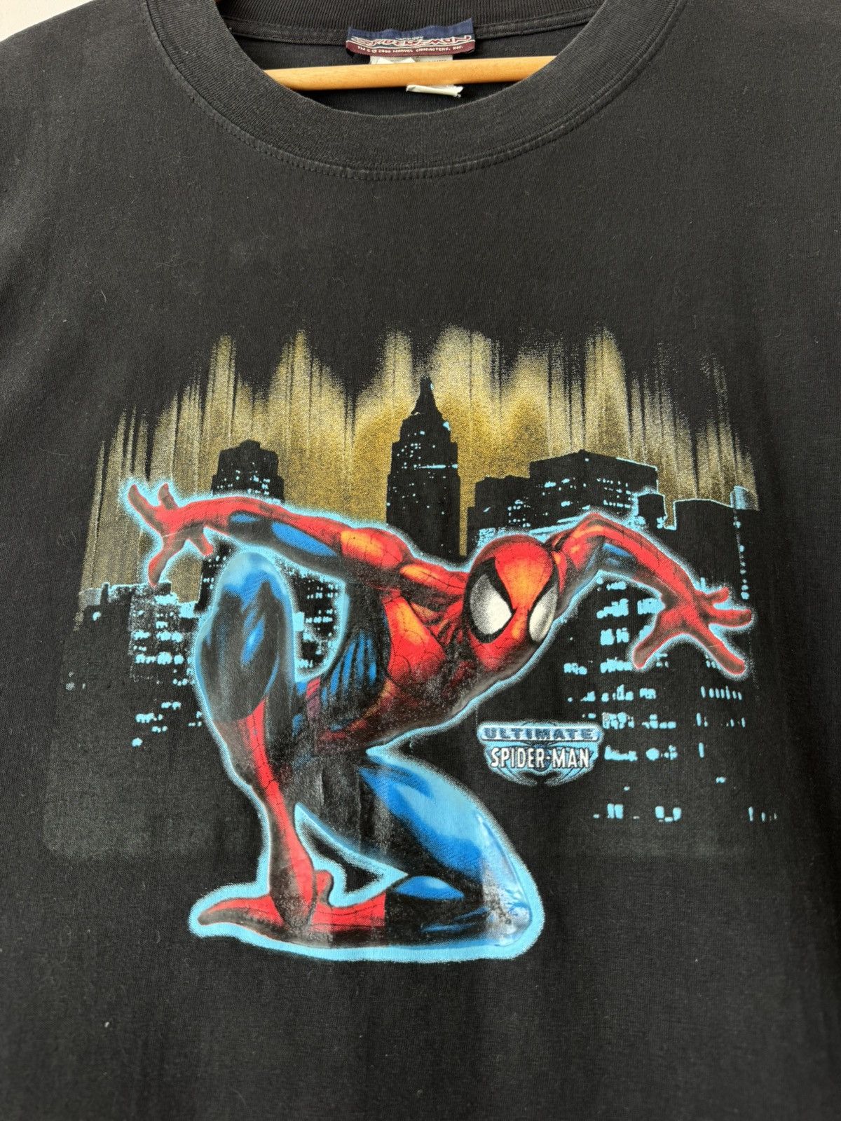 Marvel Comics Vintage Spider-Man 2000 Big Logo T-shirt Black Tee Size US XL / EU 56 / 4 - 5 Thumbnail
