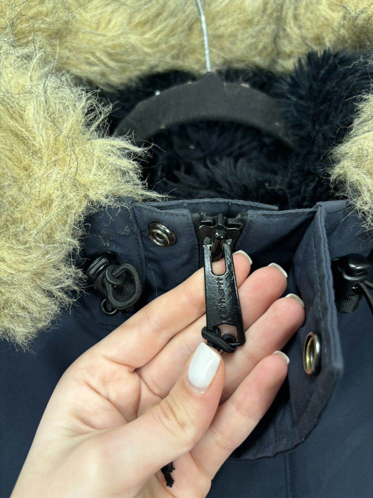 Carhartt Vintage Carhartt WIP Men’s Navy Fur Anchorage Parka Jacket Size US S / EU 44-46 / 1 - 17 Thumbnail