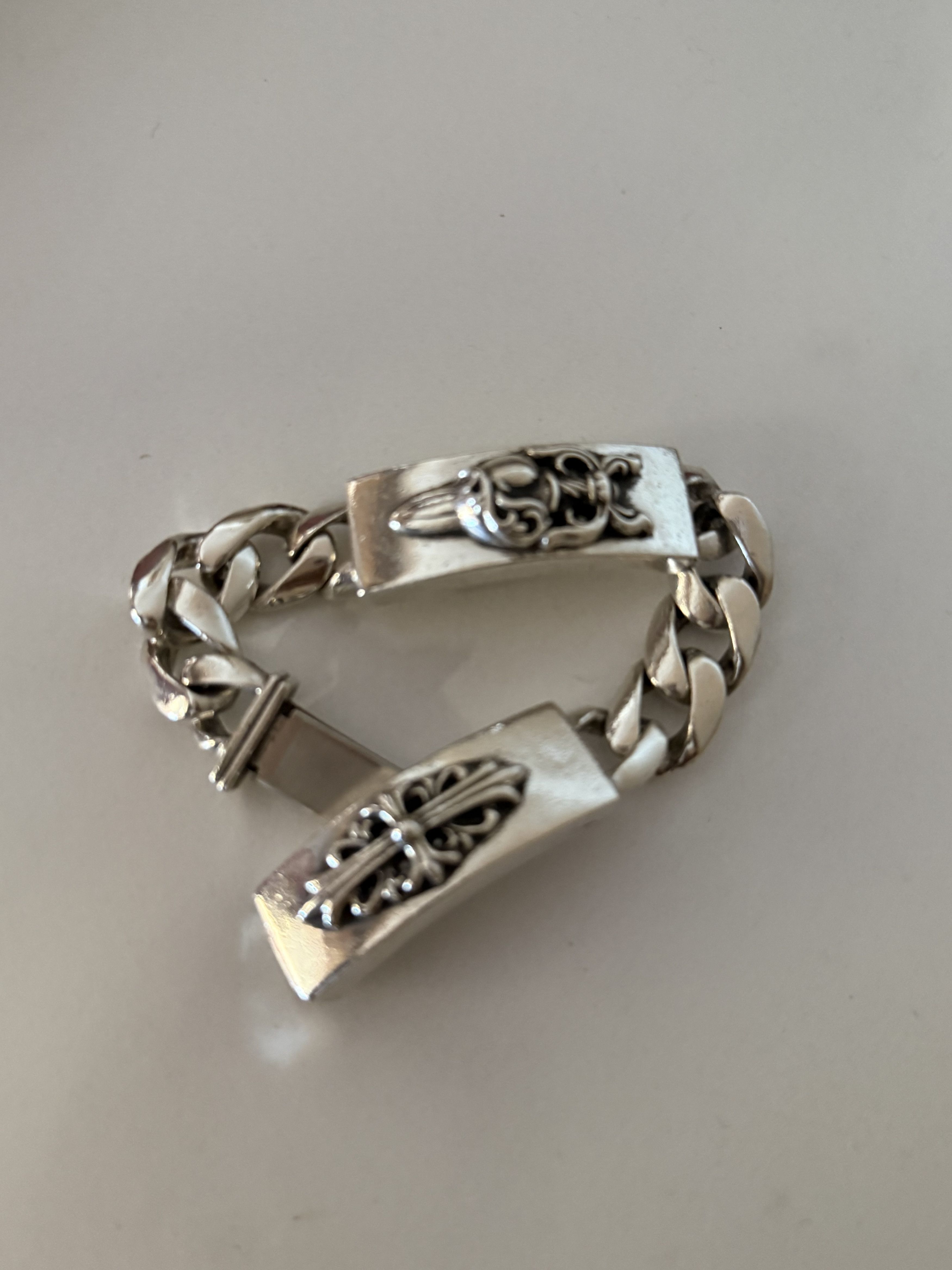 Chrome Hearts Chrome Hearts Daggheart & Floral ID Bracelet Size ONE SIZE - 13 Thumbnail