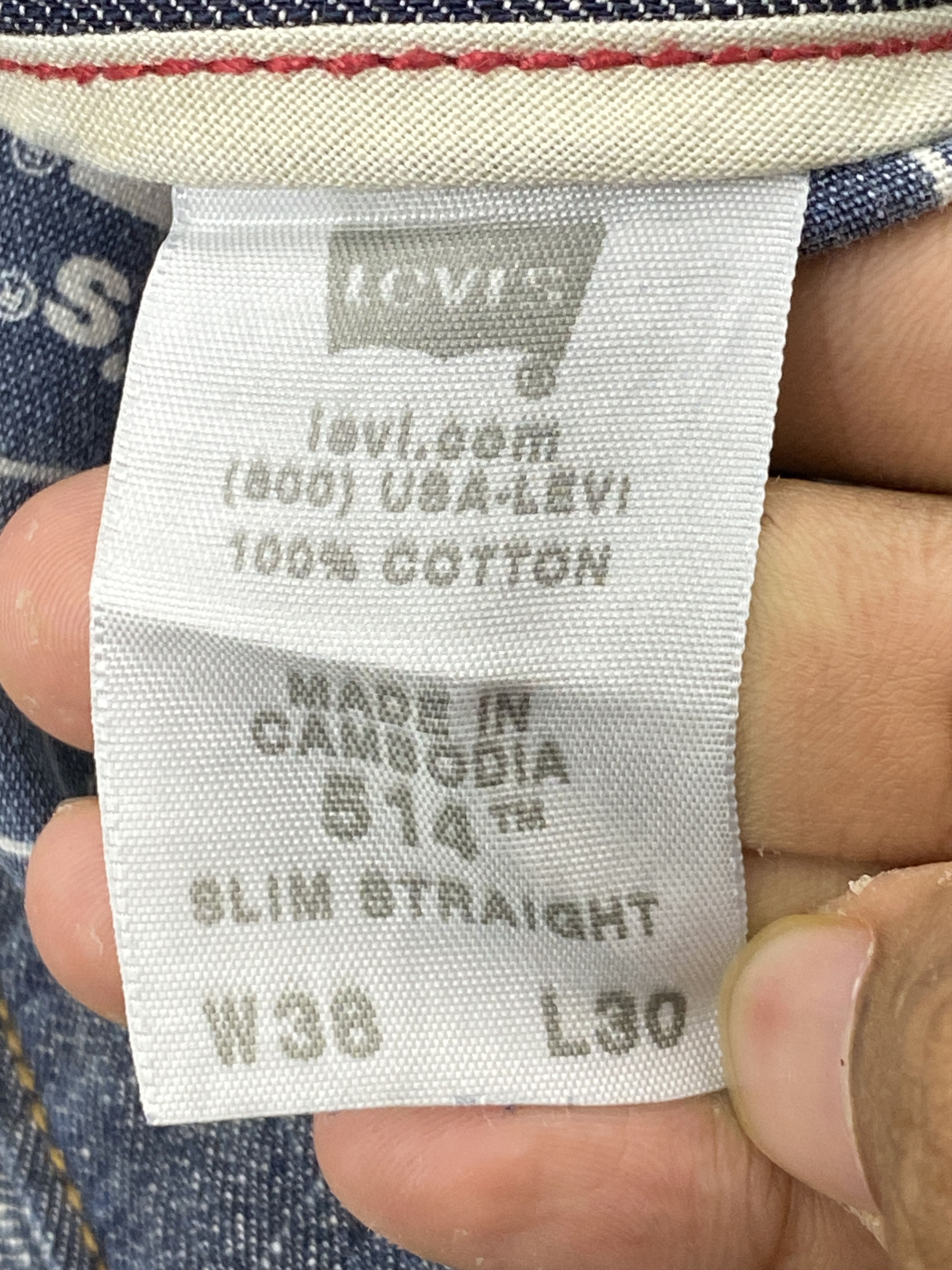 Levi's Vintage Levis 514 Slim Straight Blue Denim Jeans DP2343 Size US 37 - 12 Thumbnail
